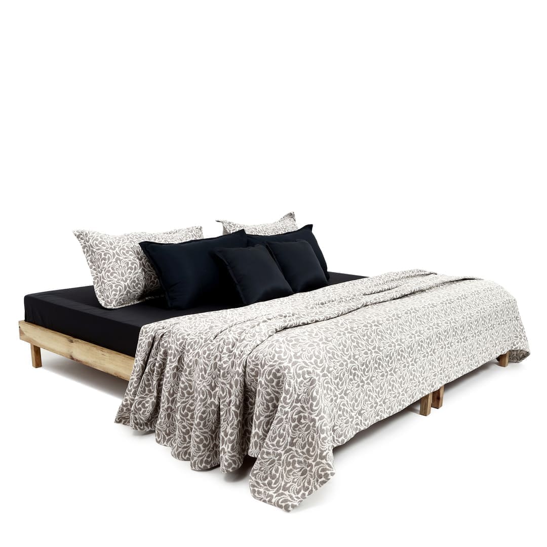 Zarf King Size Pure Cotton Cottage Comforter with 2 Pillowcases - Oatshade