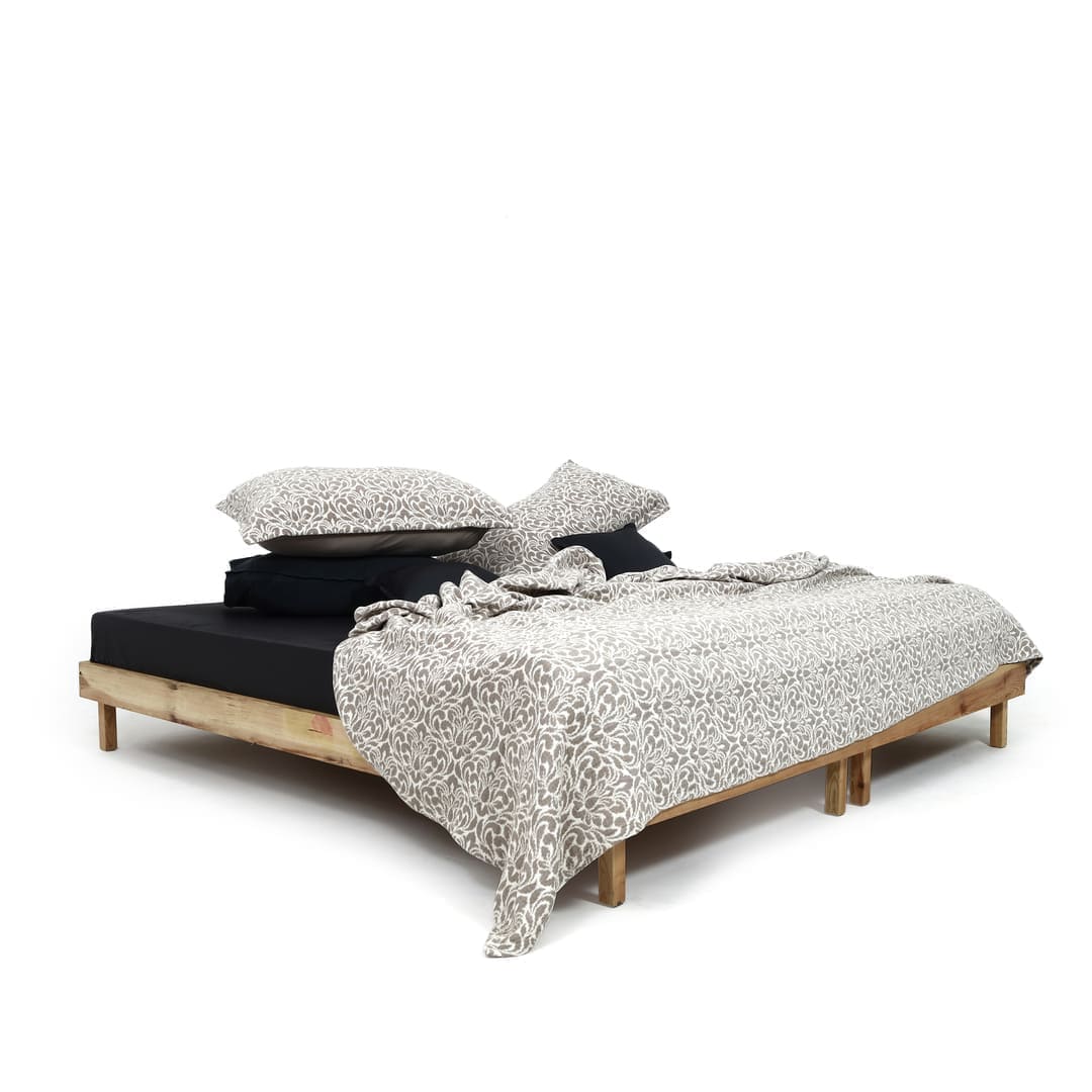 Zarf King Size Pure Cotton Cottage Comforter with 2 Pillowcases - Oatshade