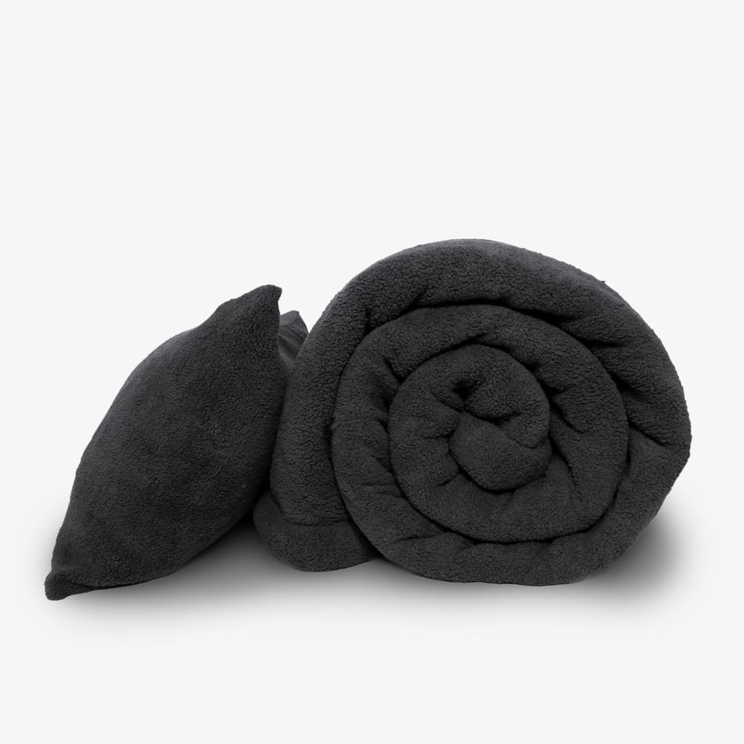 Faux Shearling Blanket - Midnight Sepia