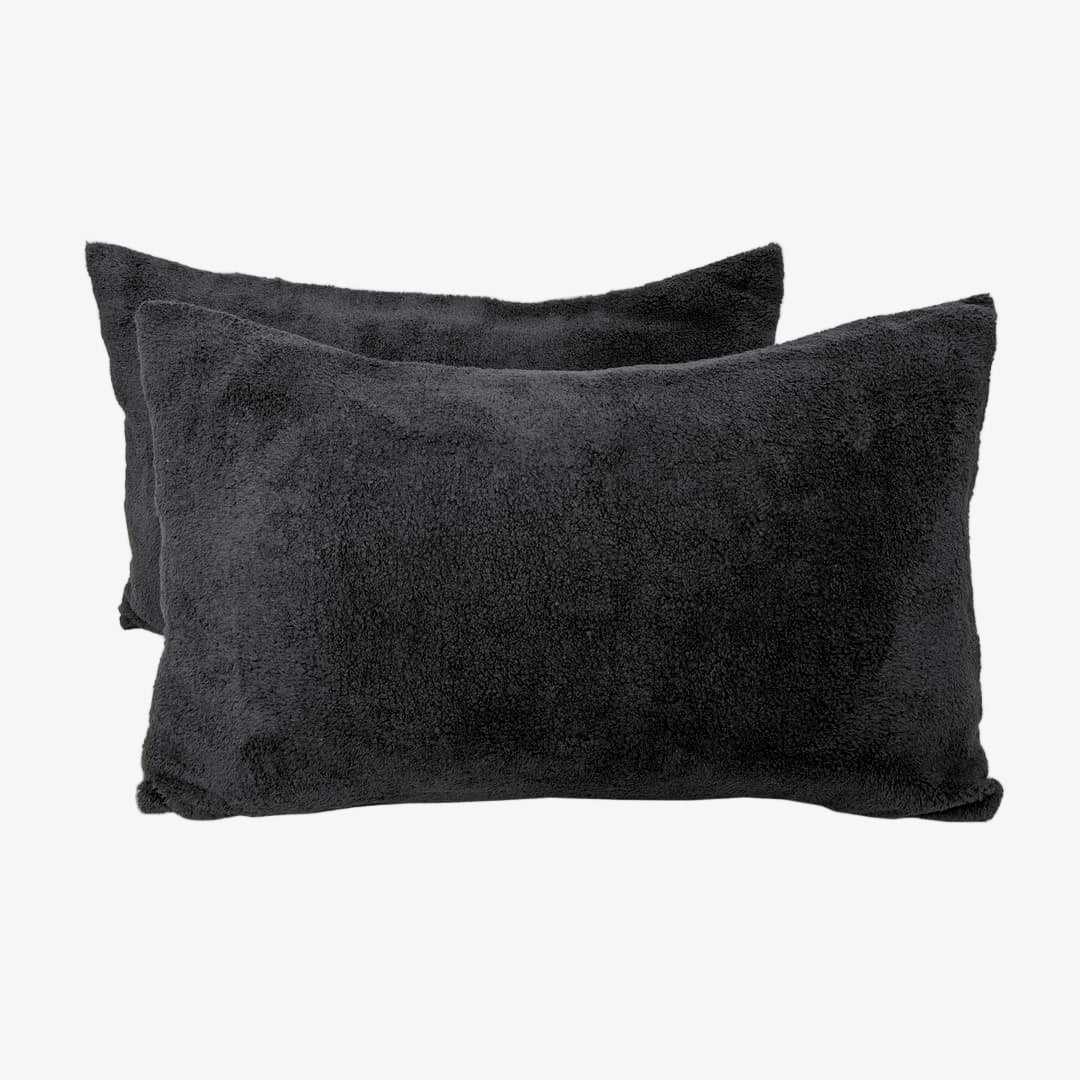 Faux Shearling Blanket - Midnight Sepia