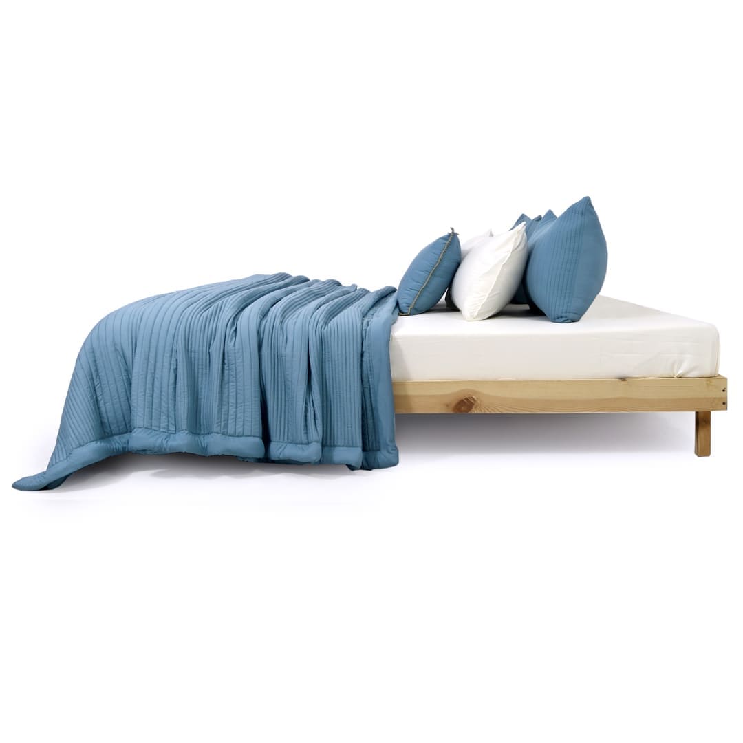 Zarf California King Size AC Comforters With 2 Pillow Cases & 2 Cushion Covers - Teal