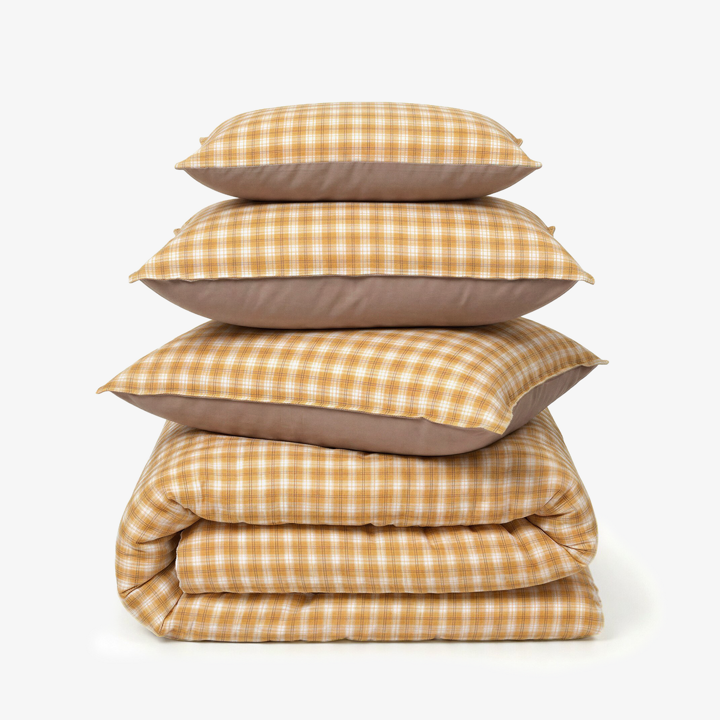 Zarf California King Size Reversible Quilt  With 2 pillowcases and 1 Breakfast Cushion cover - Maple