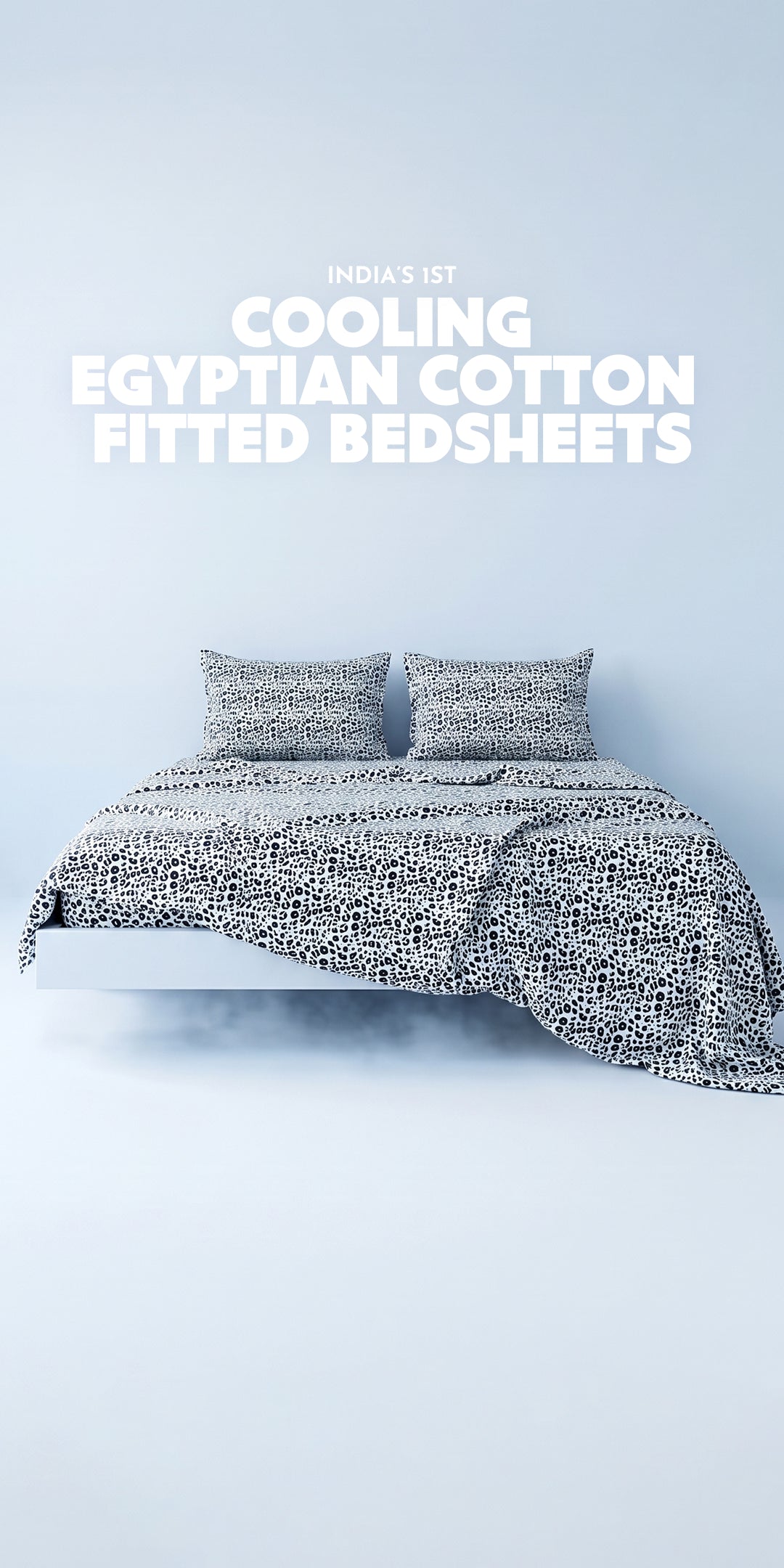 ZERIES PERCALE WEAVE EGYPTIAN COTTON FITTED BEDSHEET WITH 2 PILLOW CASES - Mara