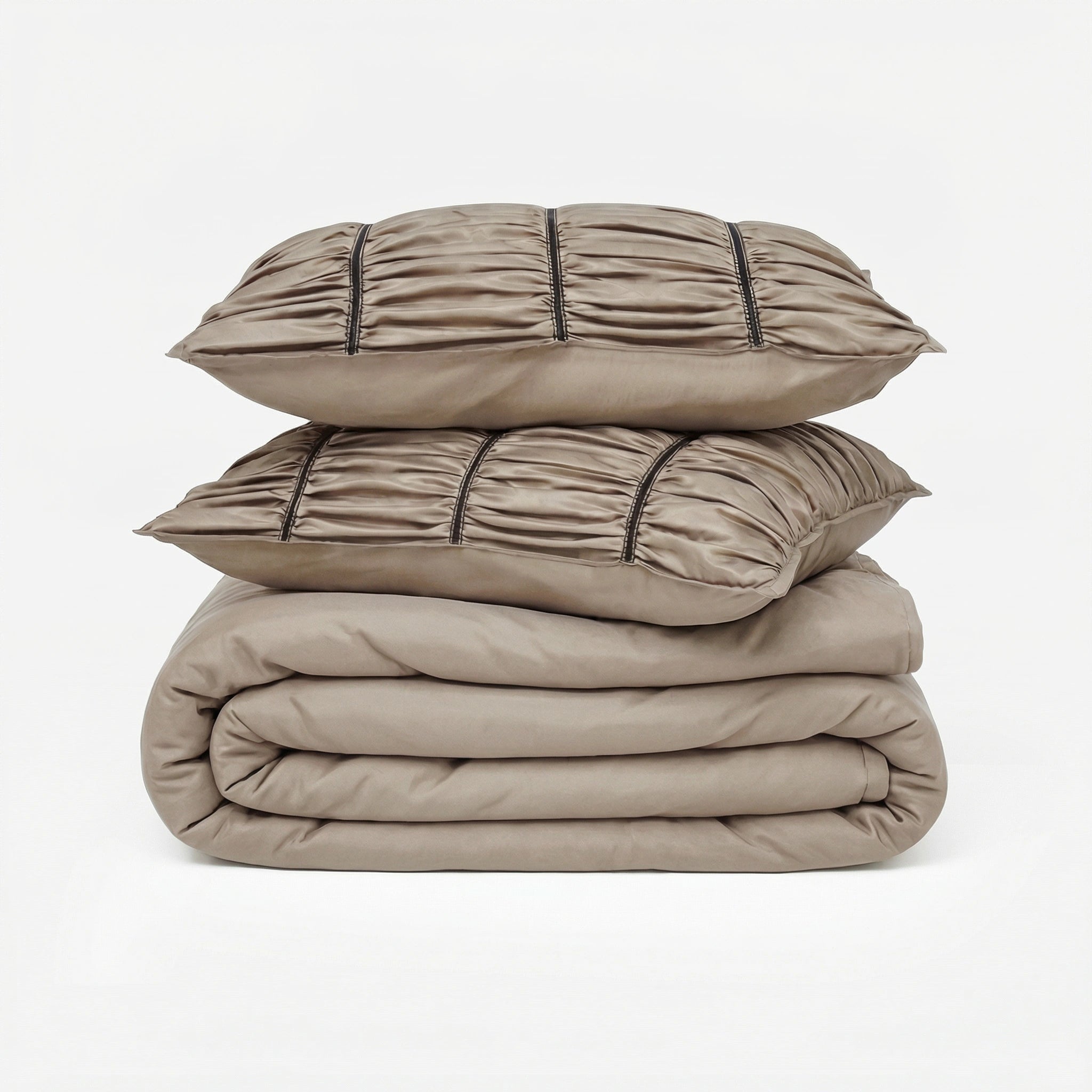 Zarf Italian Staple Weave Bedding Set Of 8 For Single Size Bed - Marbelle