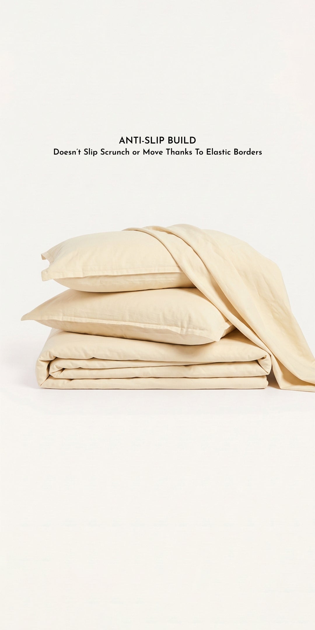 ZERIES PERCALE WEAVE EGYPTIAN COTTON FITTED BEDSHEET WITH 2 PILLOW CASES - Marfil