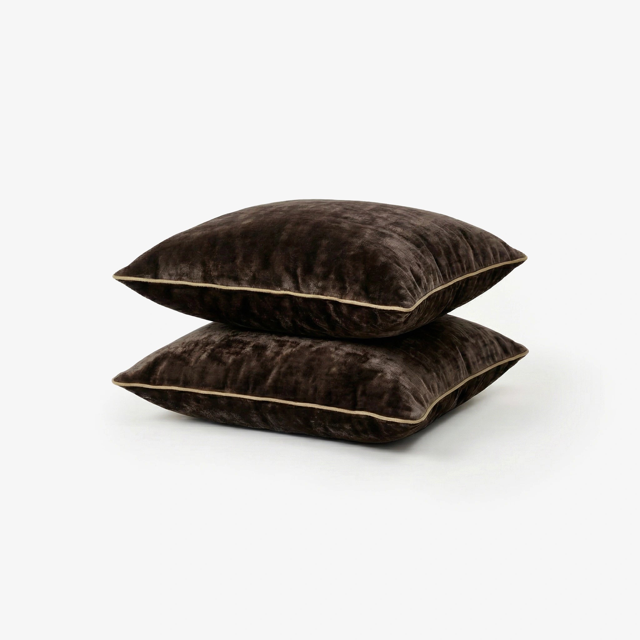 AC Blanket Cushion Covers-Set of 2 - Mocha