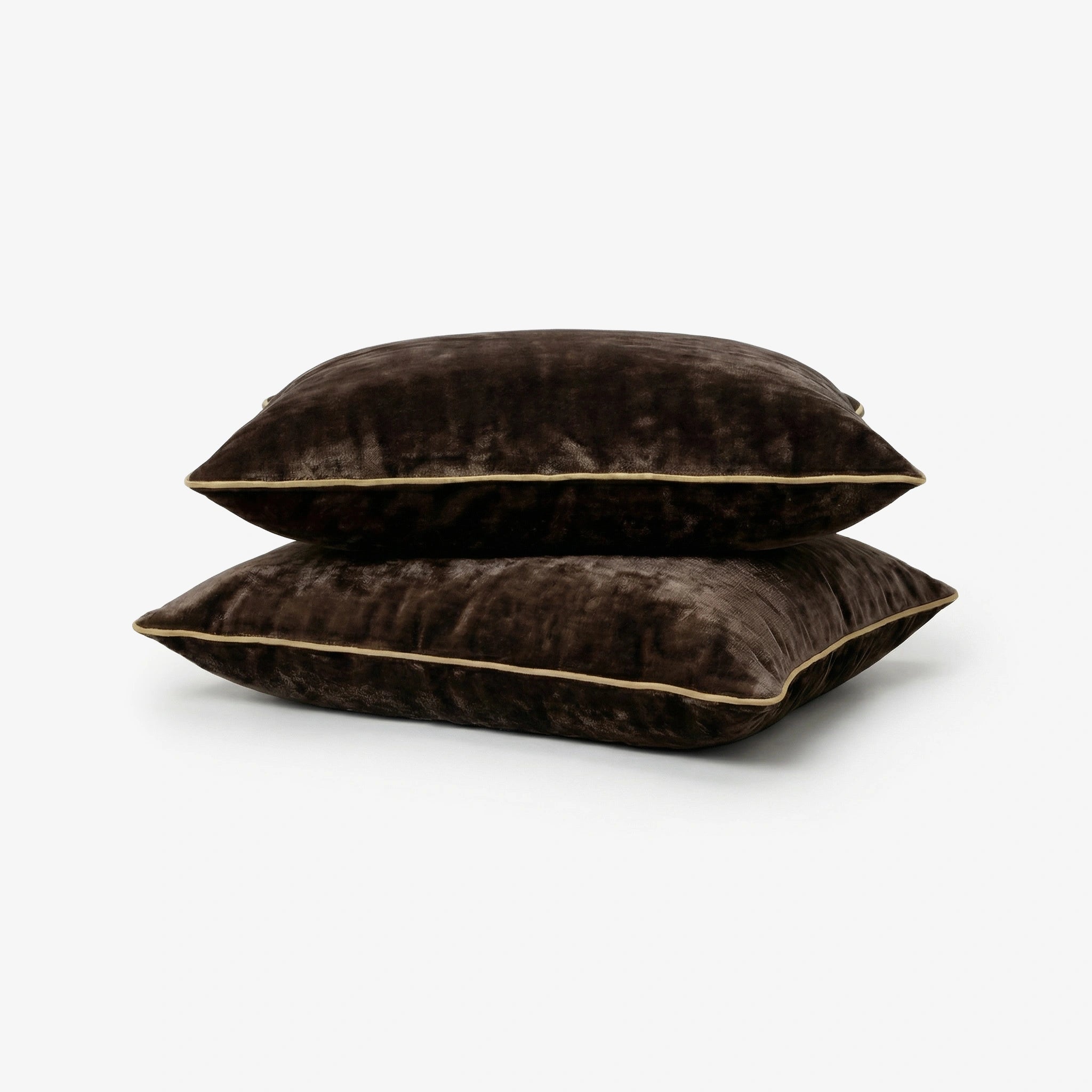 Premium Velvet Pillow Covers- Set Of 2 - Mocha
