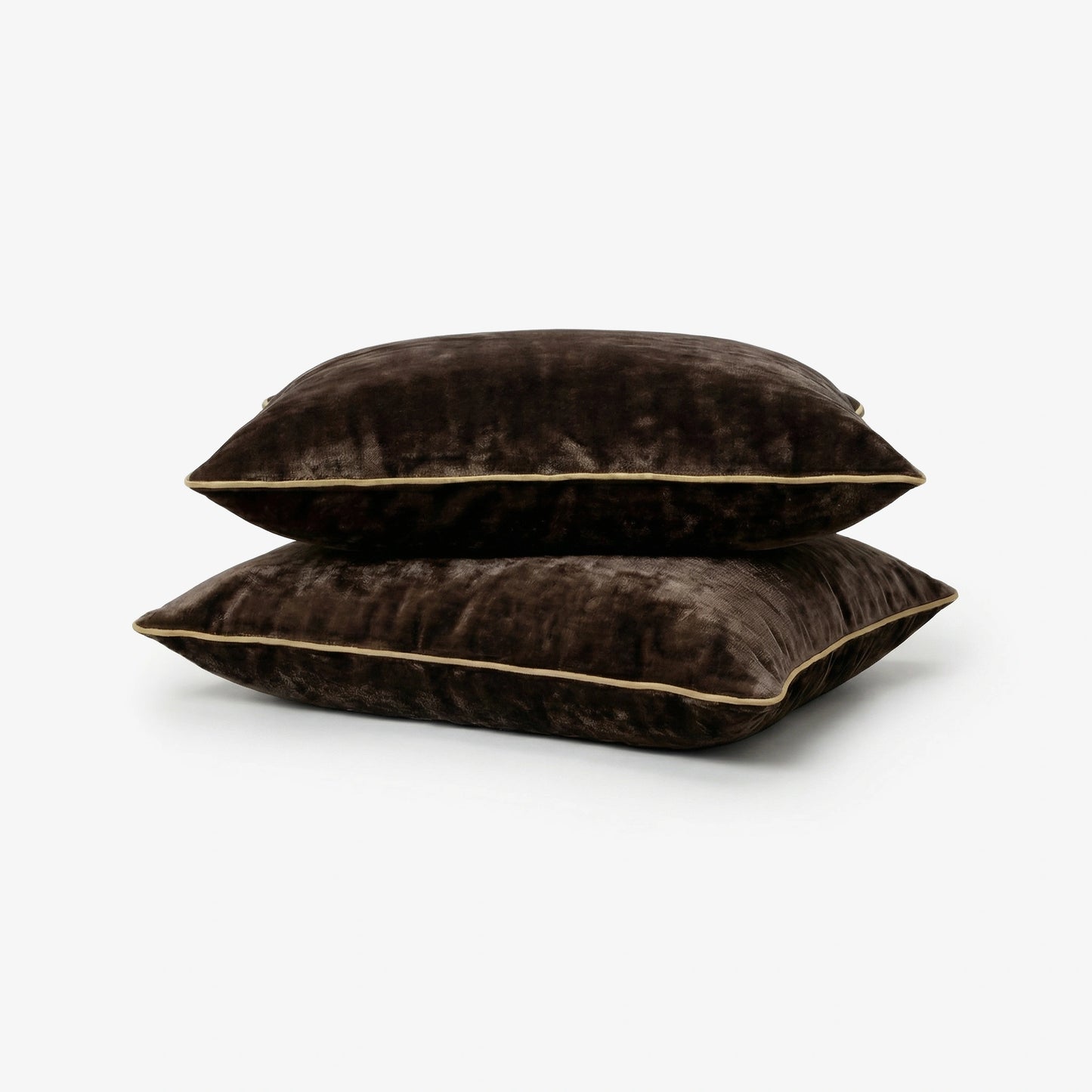 Premium Velvet Pillow Covers- Set Of 2 - Mocha