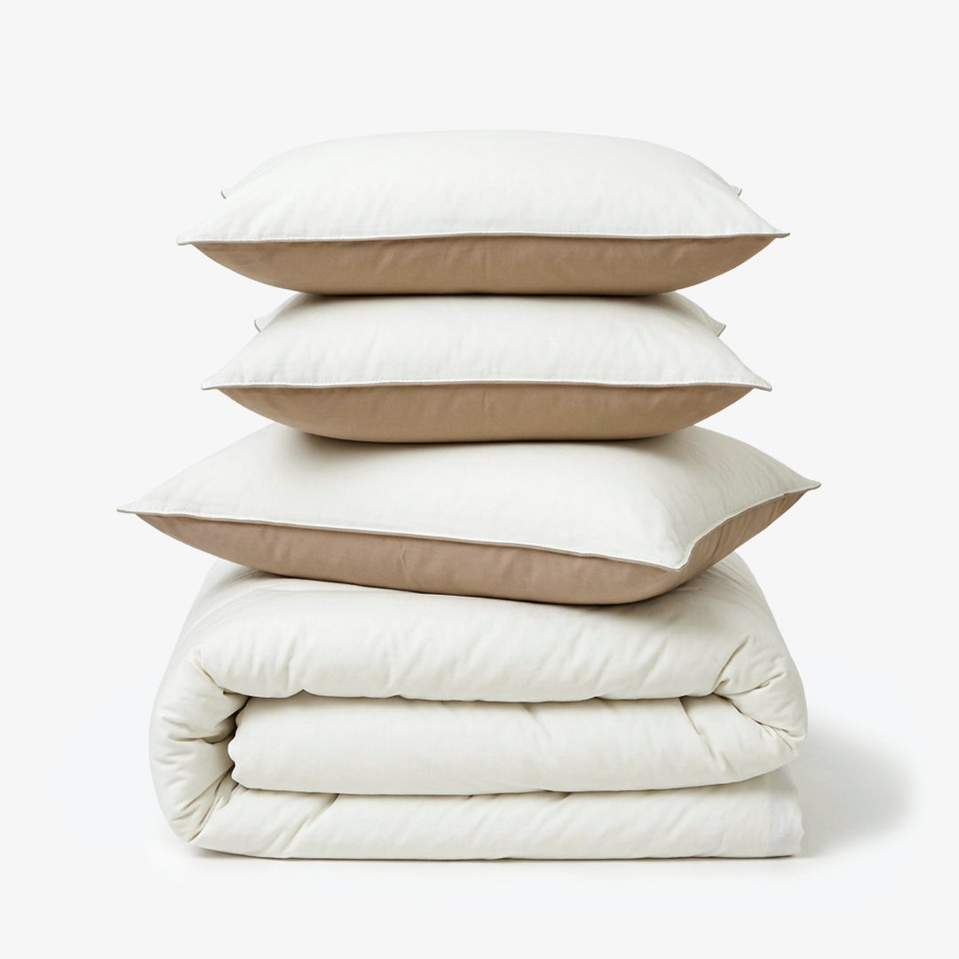 Zarf California King Size Reversible Quilt With 2 Pillow Covers and 1 Cushion Cover - Mochi