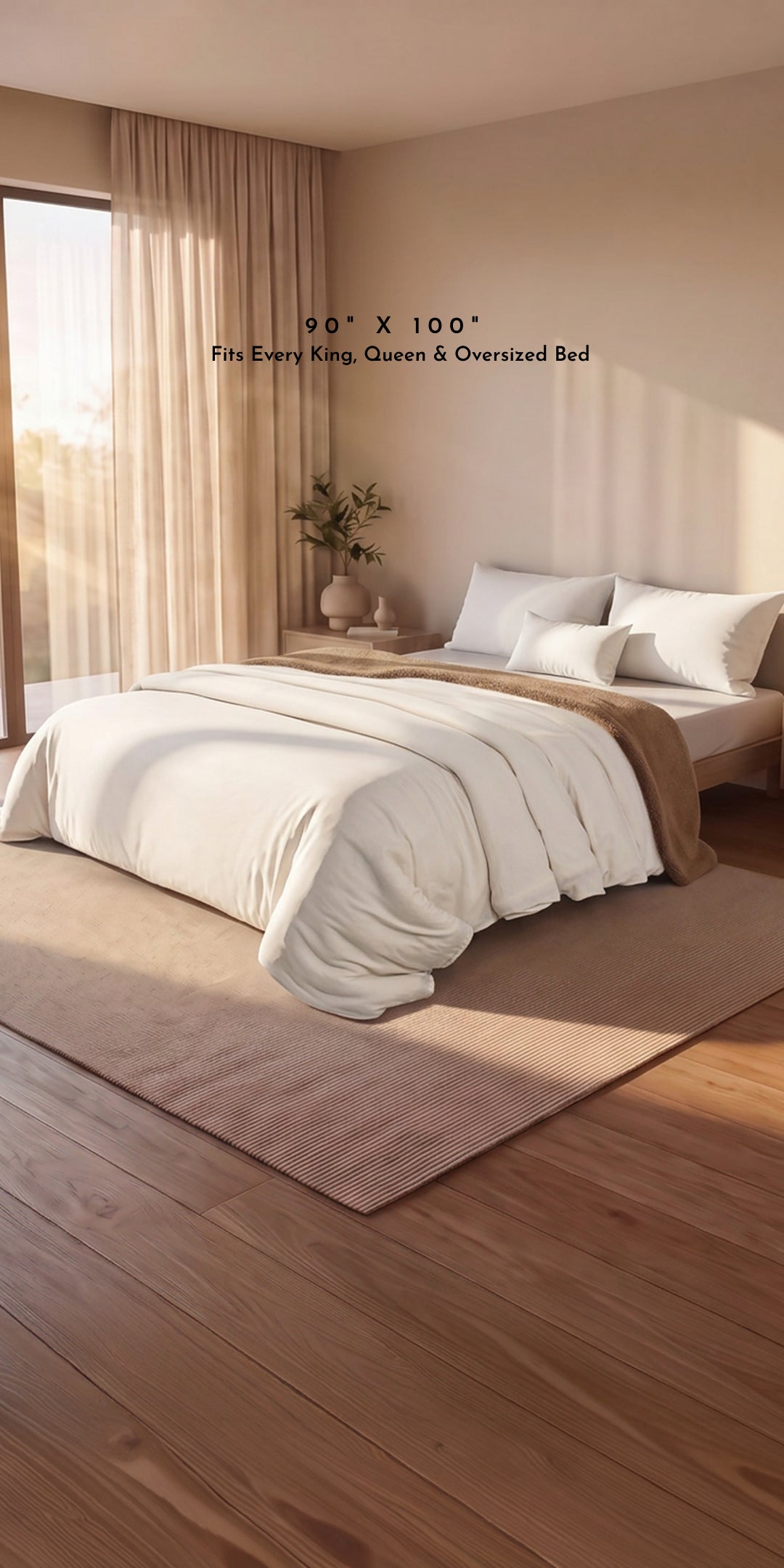 Zarf California King Size Reversible Quilt With 2 Pillow Covers and 1 Cushion Cover - Mochi