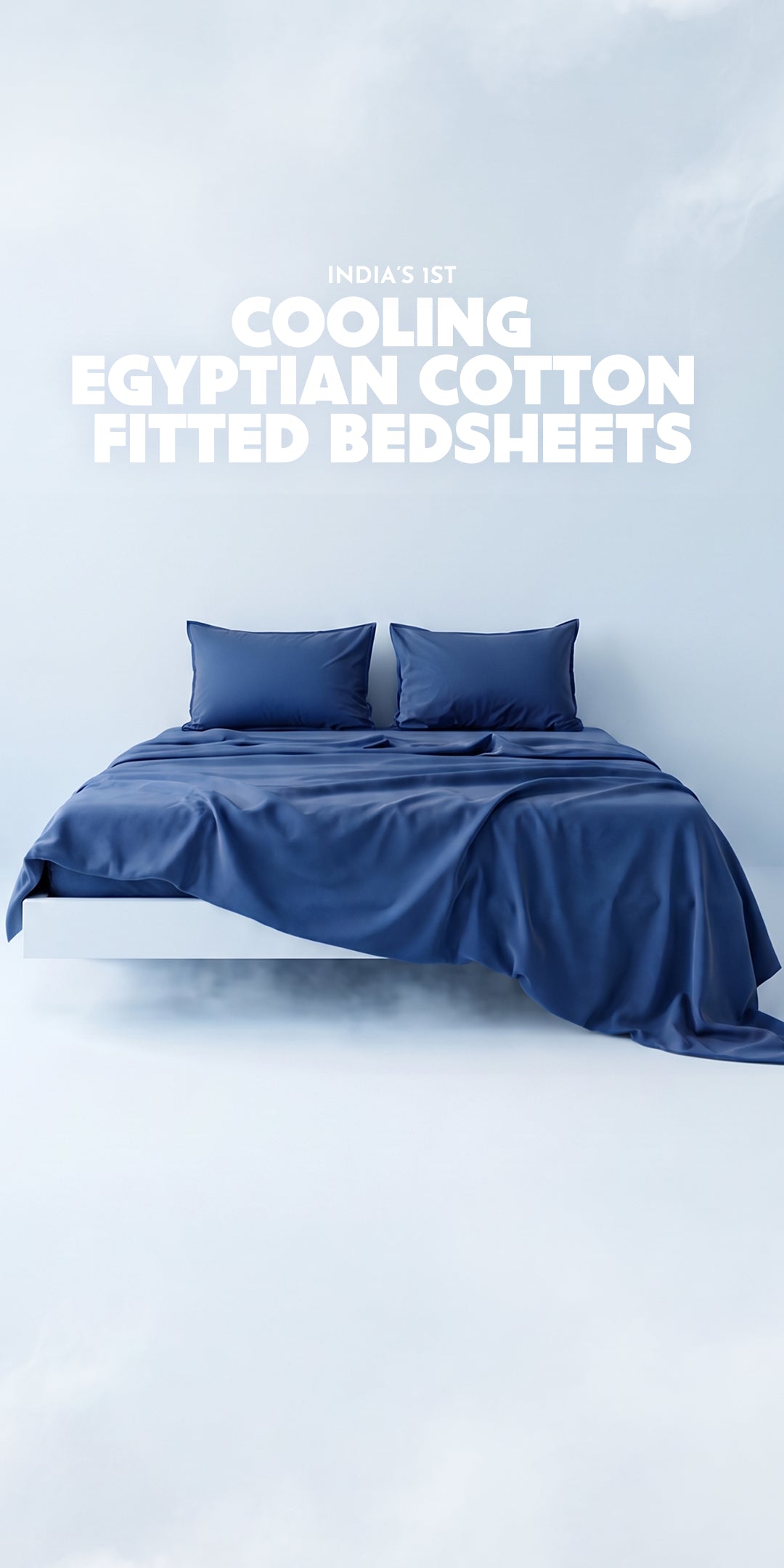 ZERIES PERCALE WEAVE EGYPTIAN COTTON FITTED BEDSHEET WITH 2 PILLOW CASES - Montrose