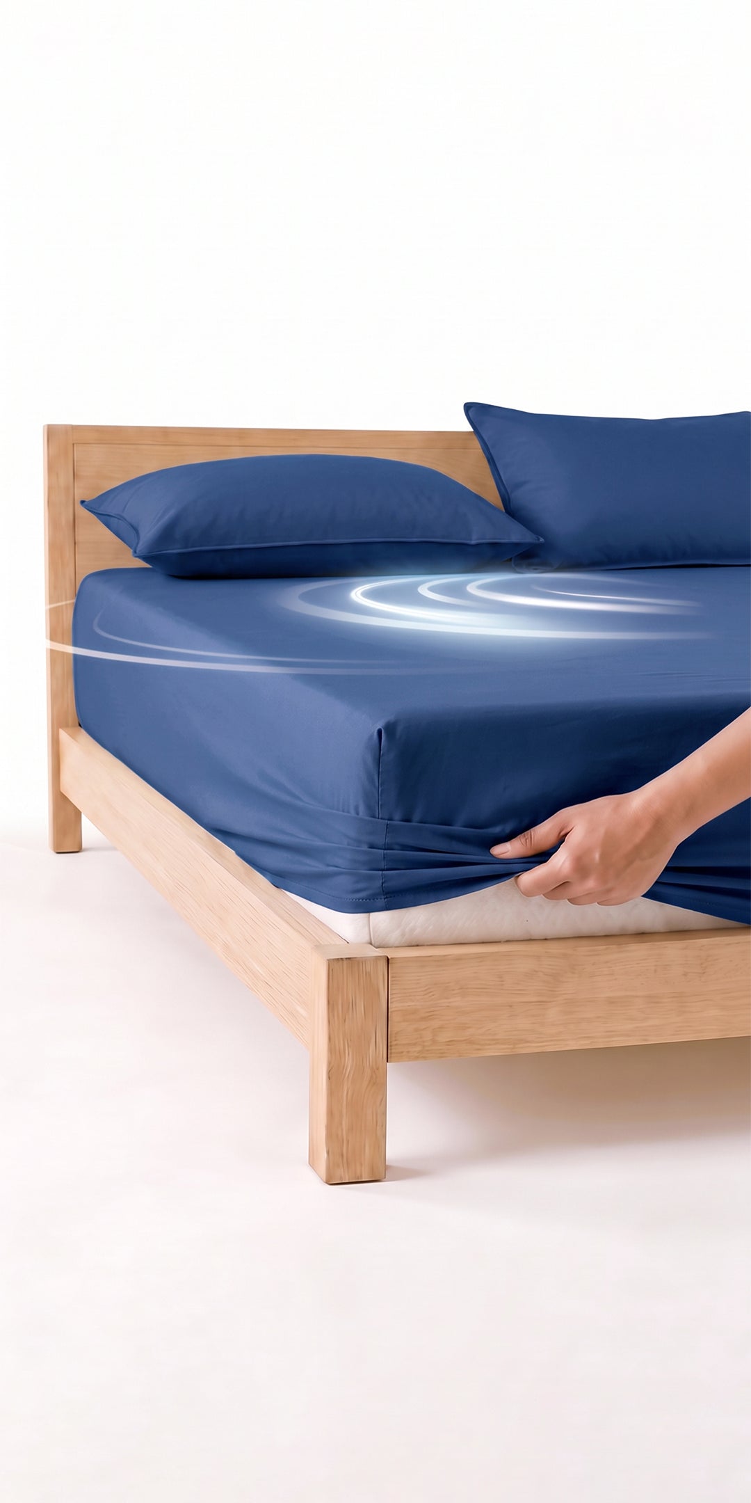 ZERIES PERCALE WEAVE EGYPTIAN COTTON FITTED BEDSHEET WITH 2 PILLOW CASES - Montrose