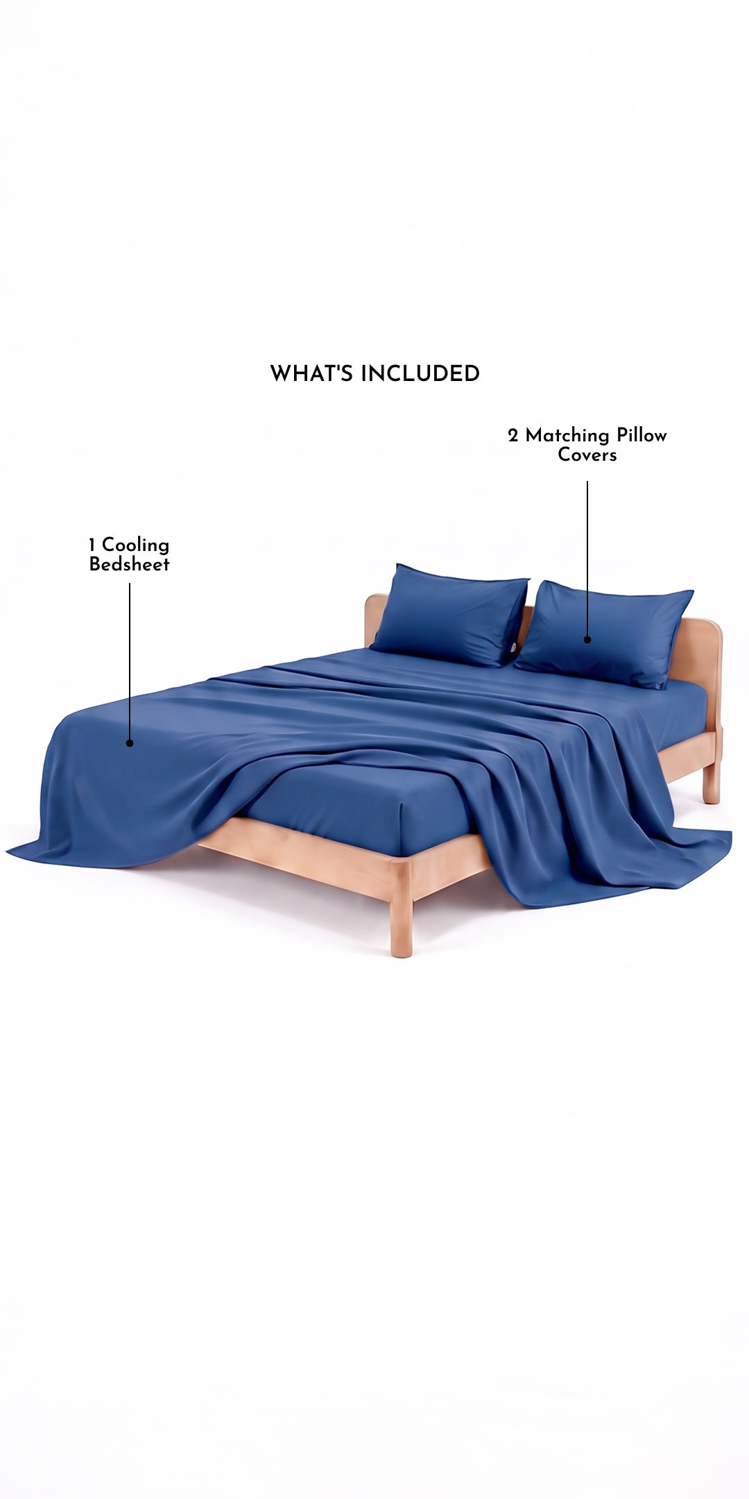 ZERIES PERCALE WEAVE EGYPTIAN COTTON FITTED BEDSHEET WITH 2 PILLOW CASES - Montrose