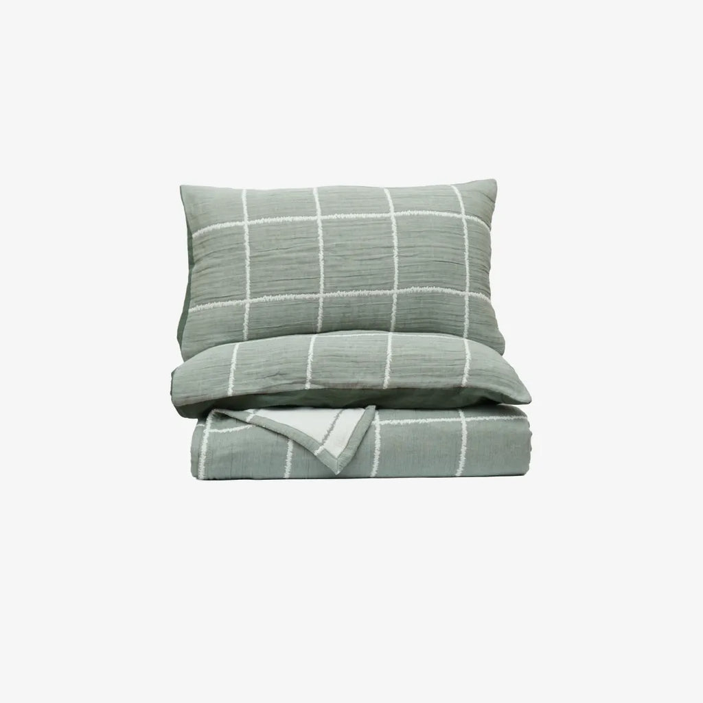 Zarf California King Size Plush Cotton AC Blanket With 2 Pillow Cases - Moonstone