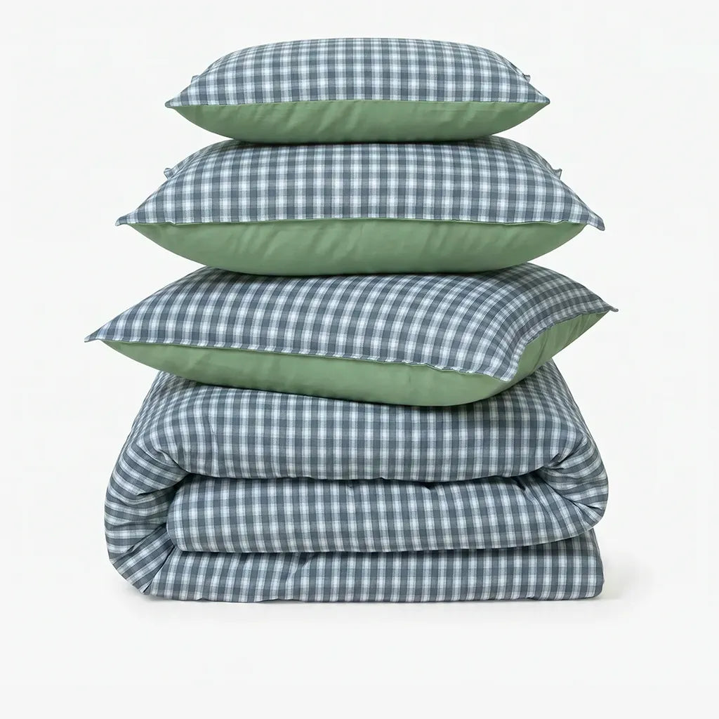 Zarf Linen Blend Bedding Set Of 9 - Nordic