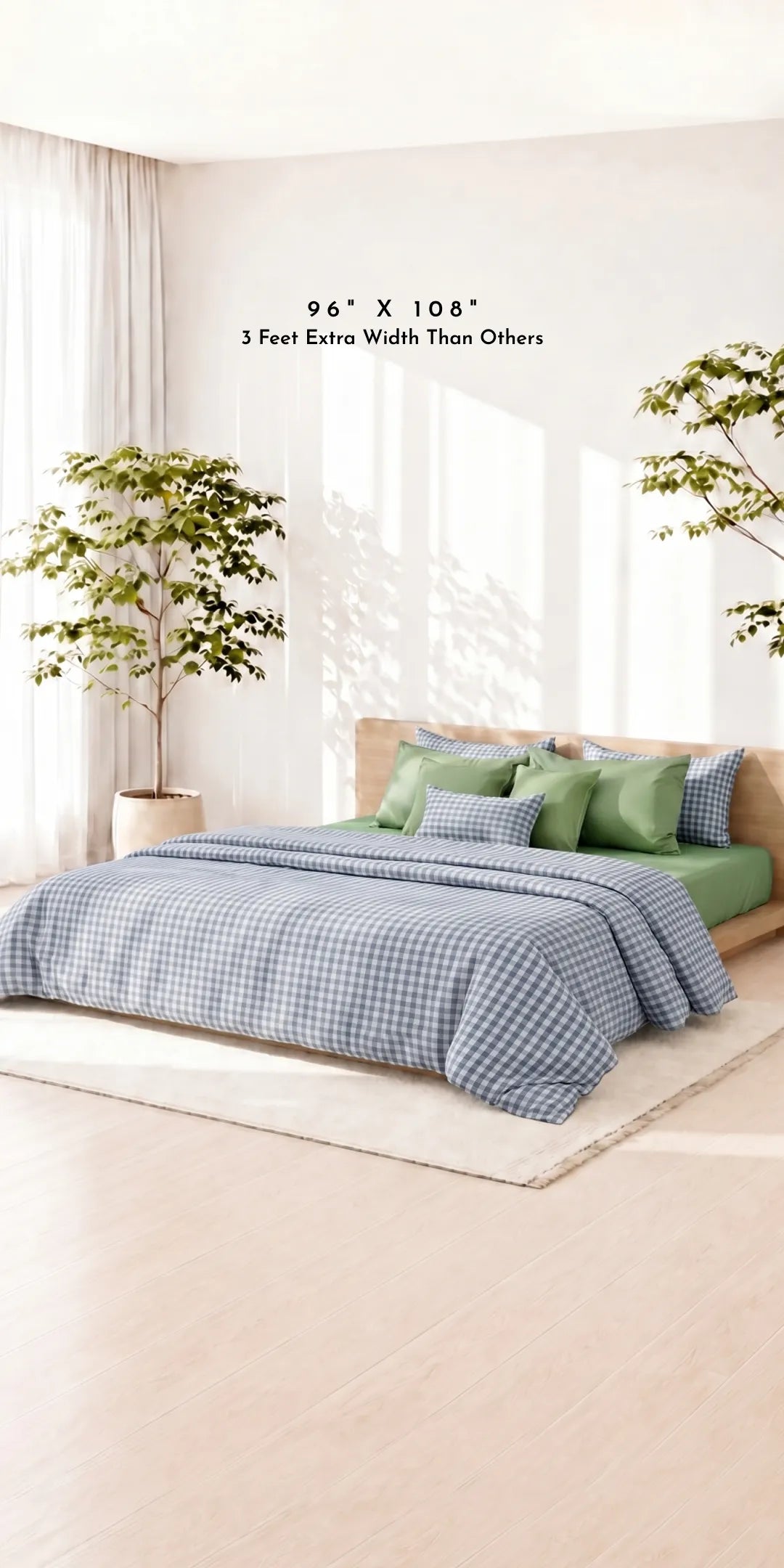 Linen Blend AC Comforter With 2 Pillow Cases and 1 Breakfast Pillow - Nordic