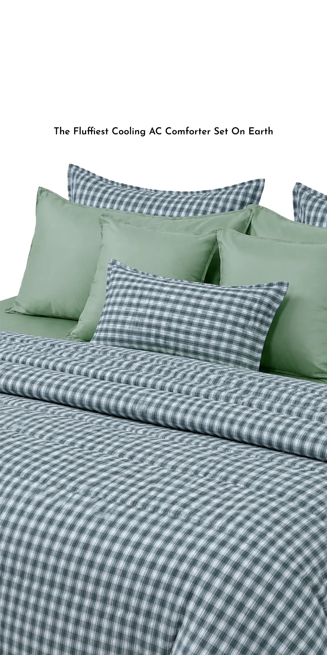 Linen Blend AC Comforter With 2 Pillow Cases and 1 Breakfast Pillow - Nordic
