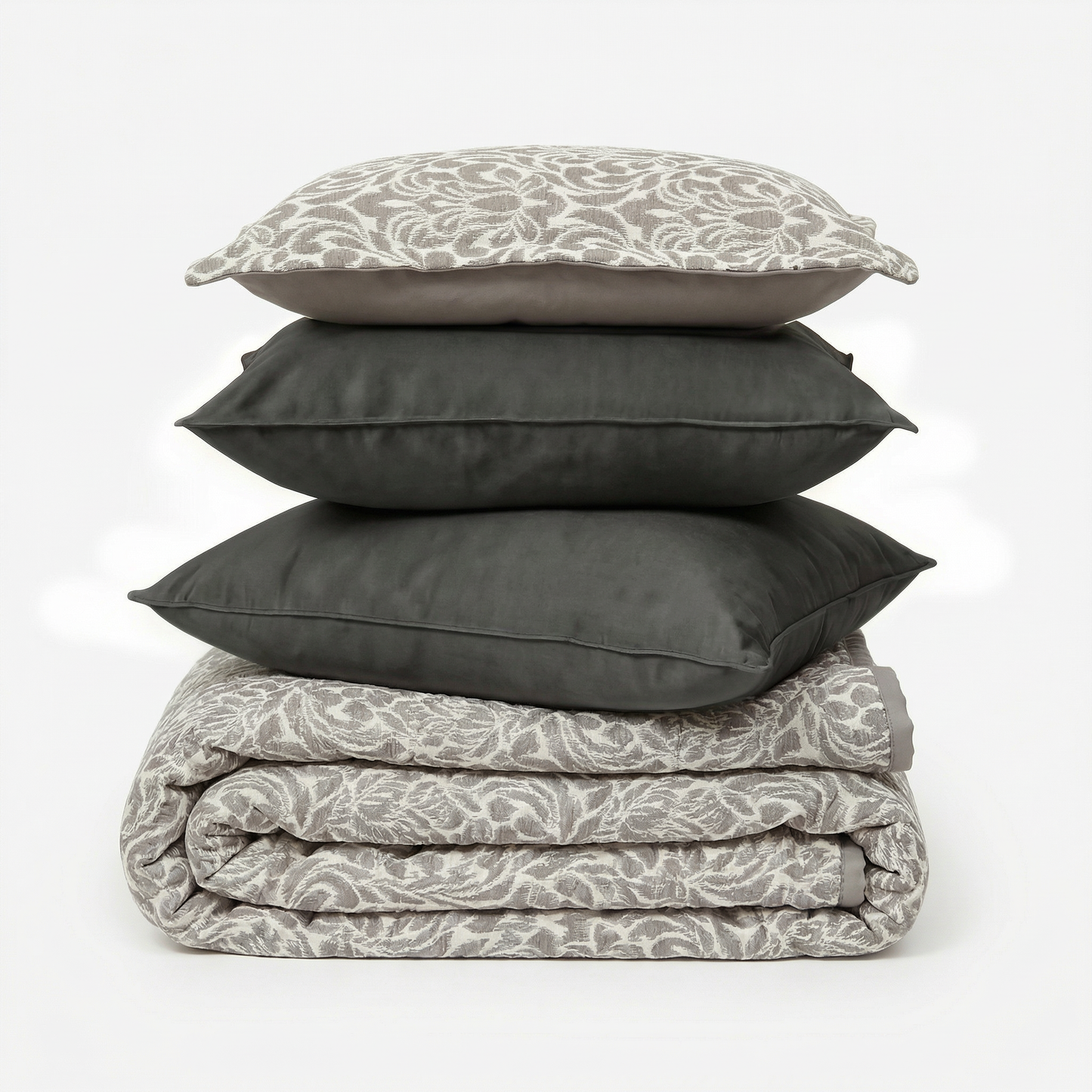 Zarf California King Size Plush Cotton AC Blanket With 2 Pillow Cases - Oatshade