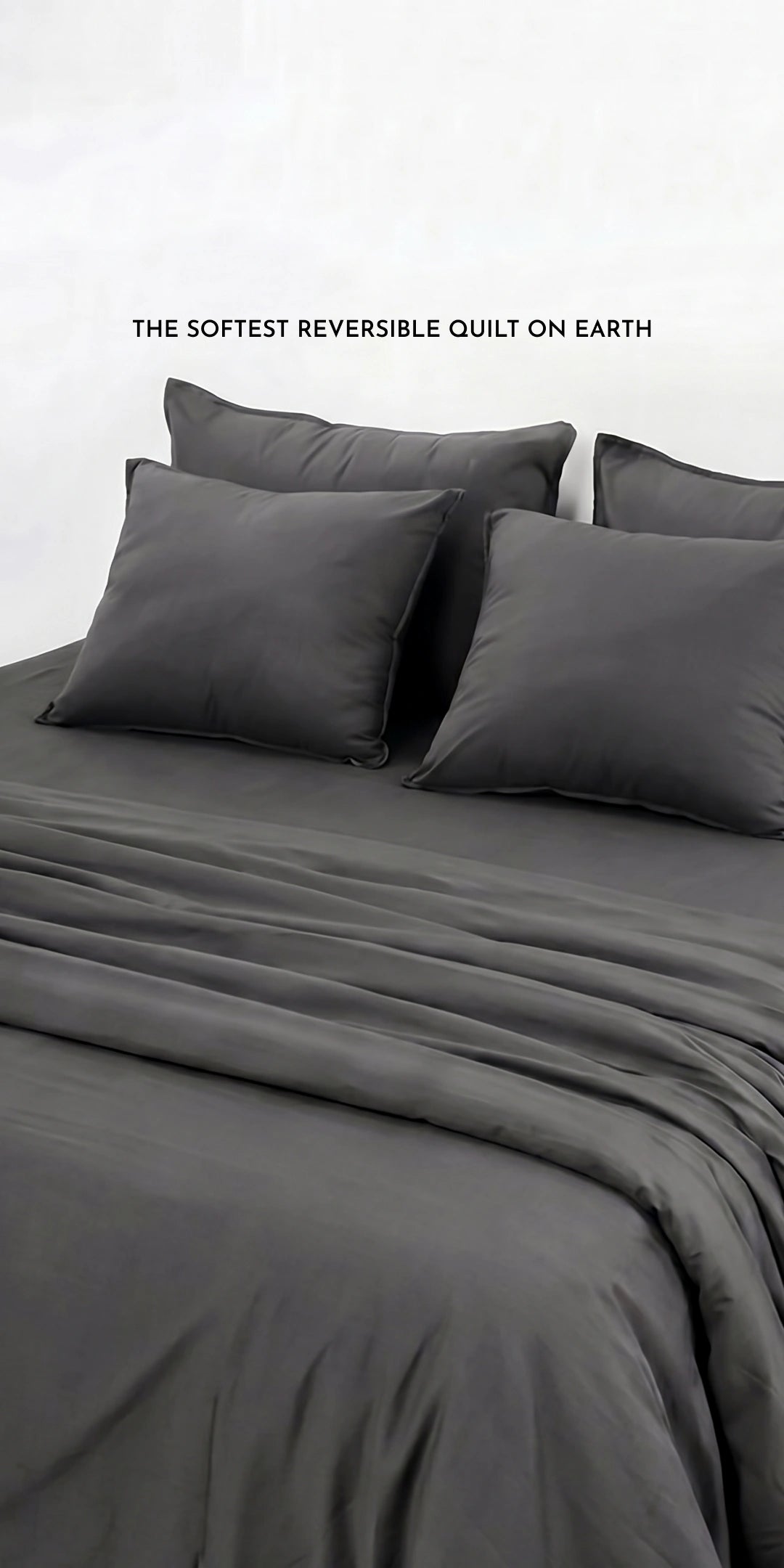 Zeries Quilt For Single Size Bed With 2 Pillow Cases & 2 Cushion Covers - Obsidian