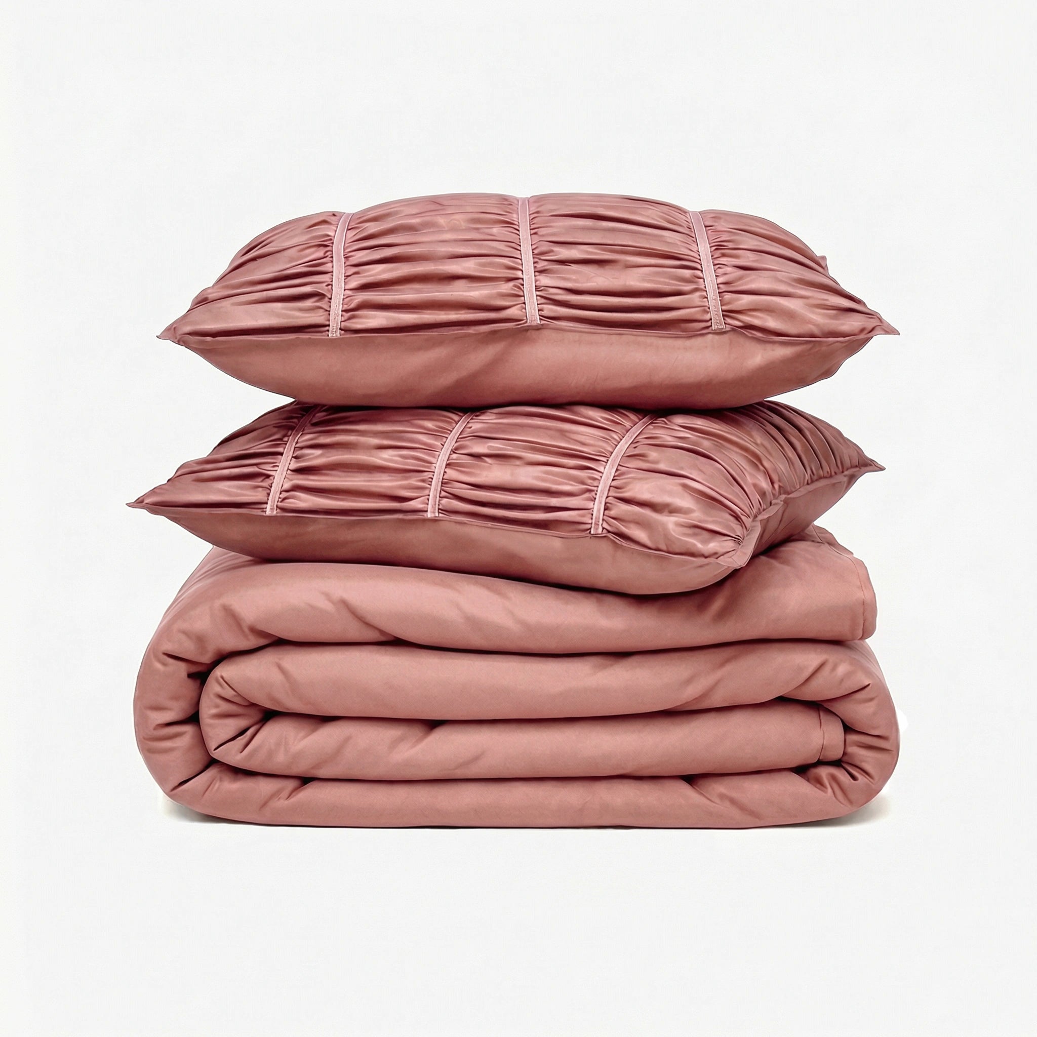 Zarf Italian Staple Weave Bedding Set Of 8 For Single Size Bed - Orchid