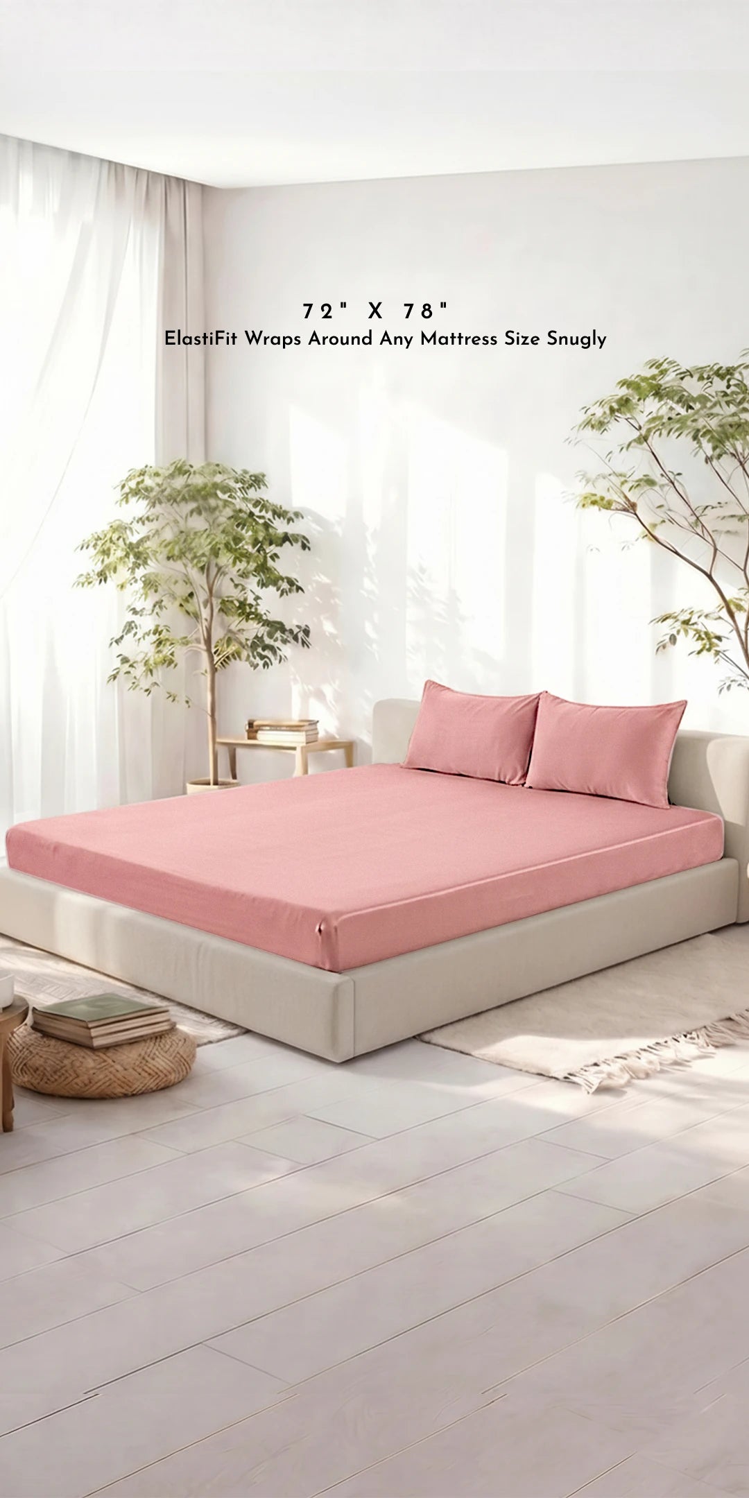ZARF Italian Weave Fitted Bedsheet - Orchid