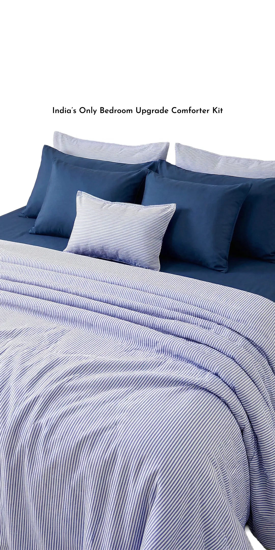 Zarf Linen Blend Bedding Set Of 9 - Orin