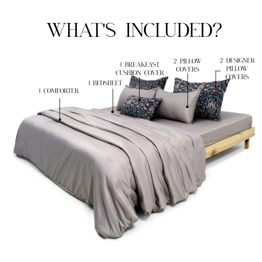 Zarf Italian Staple Weave Bedding Set Of 7- Prestige