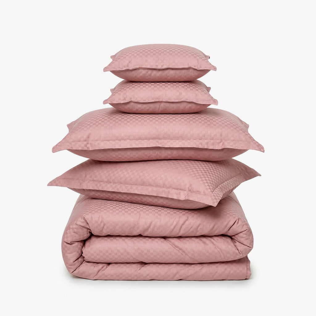 ZARF Egyptian Cotton Comforter With 2 Pillowcases & 2 Cushion Covers - Petal