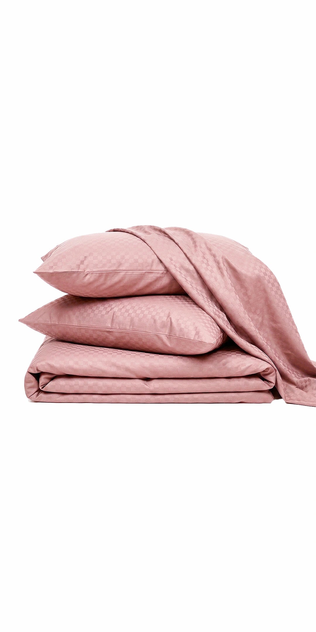 Zeries Egyptian Cotton Jacquard Bedsheets With 2 Pillow Cases & 2 Cushion Covers - Petal