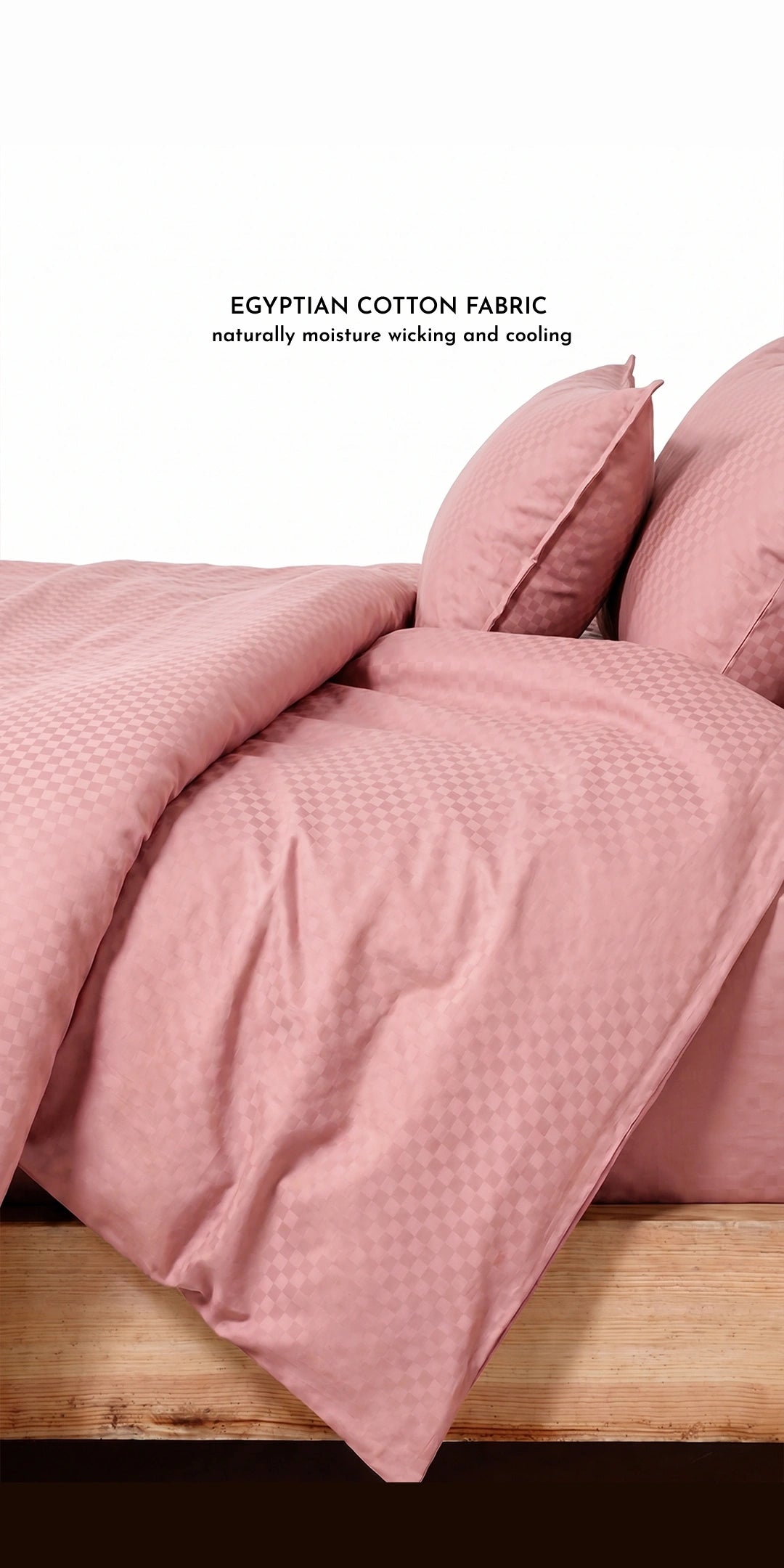 ZARF Egyptian Cotton Comforter With 2 Pillowcases & 2 Cushion Covers - Petal