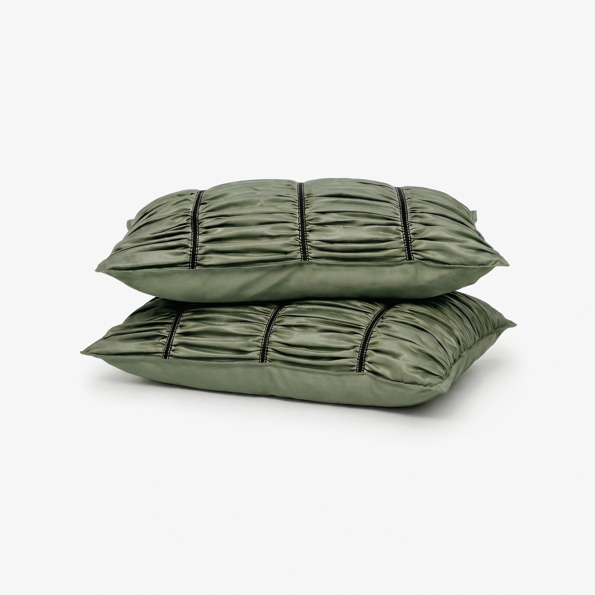 Italian Weave Designer Pillow Covers- Set Of 2 - Pine