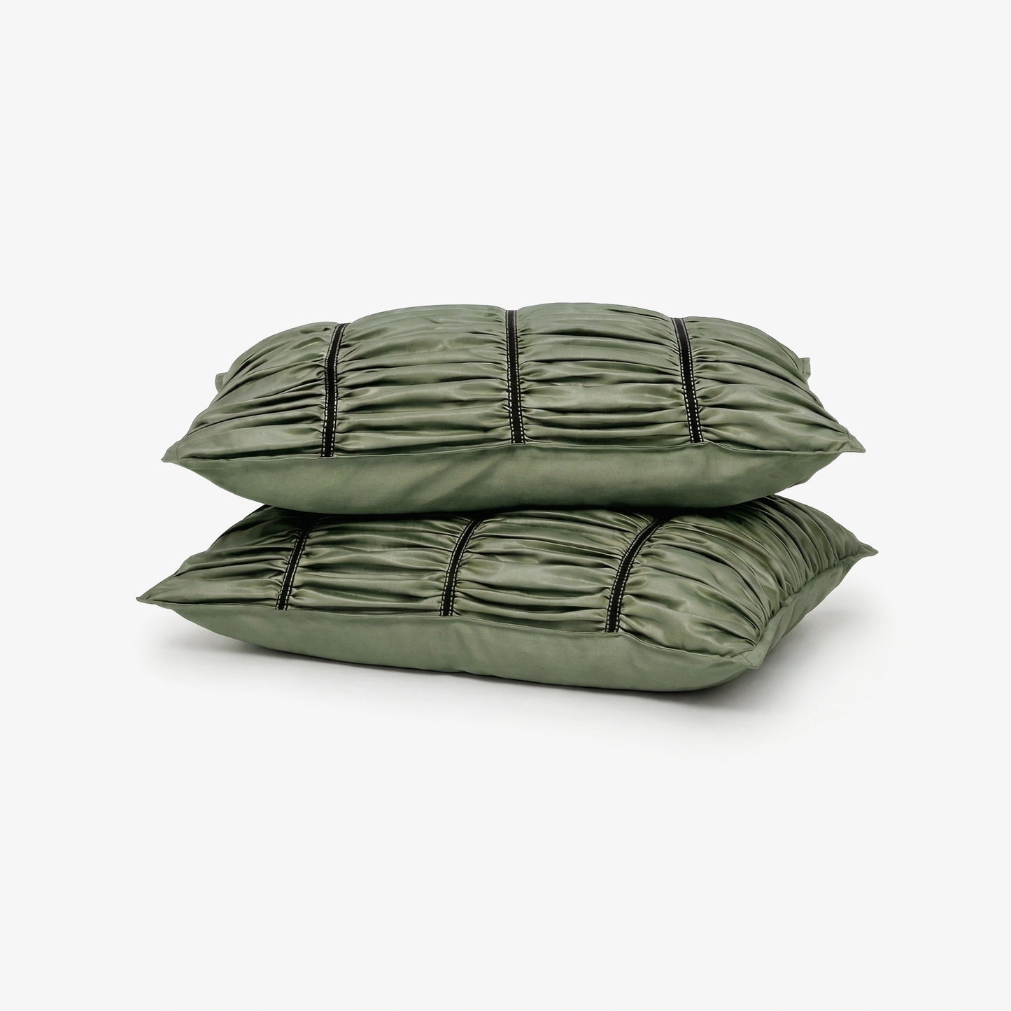 Italian Weave Designer Pillow Covers- Set Of 2 - Pine
