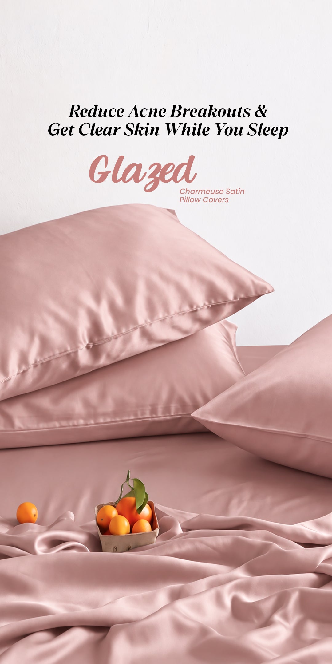 Zarf Glazed Charmeuse Satin Acne-Reducing Pillow Cover - Orchid