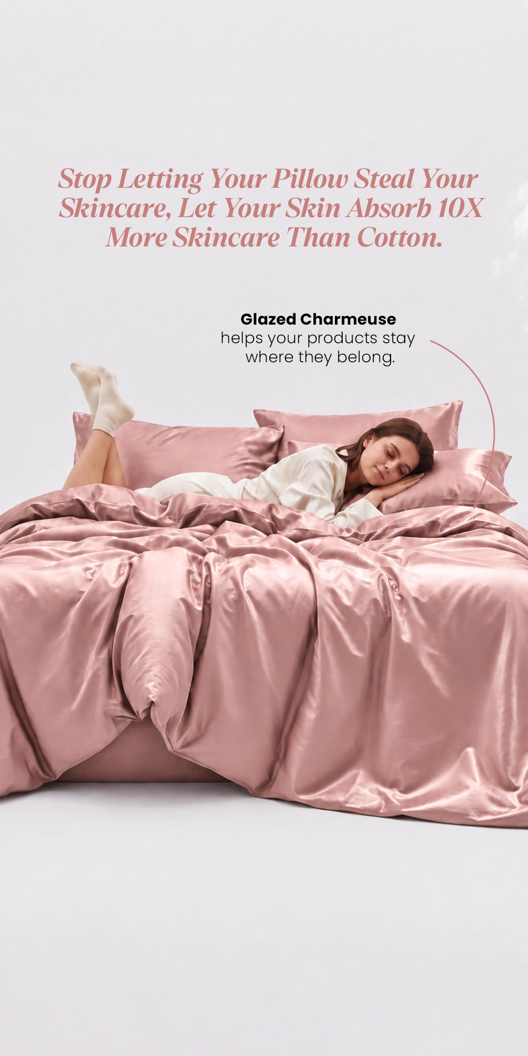 Zarf Glazed Charmeuse Satin Acne-Reducing Pillow Cover - Orchid