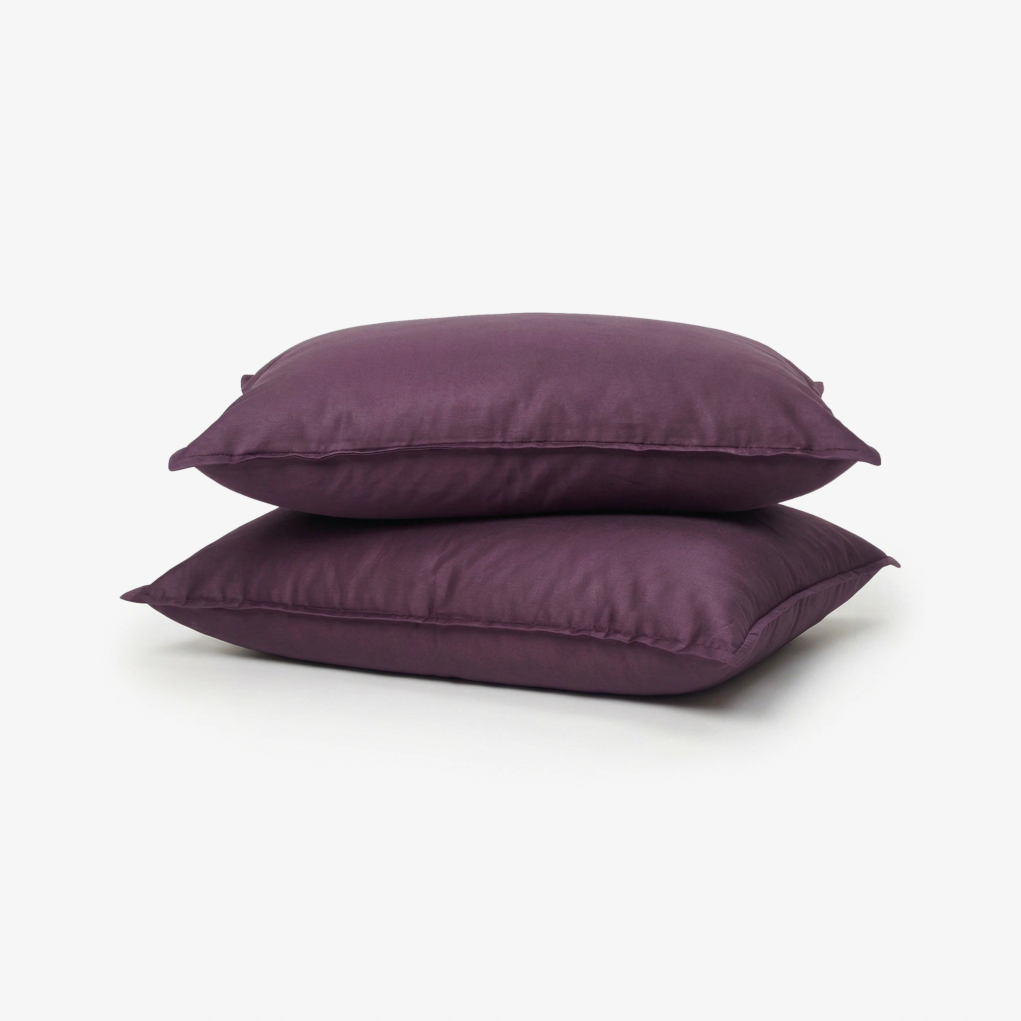 Egyptian Cotton Pillow Covers- Set Of 2 - Plum