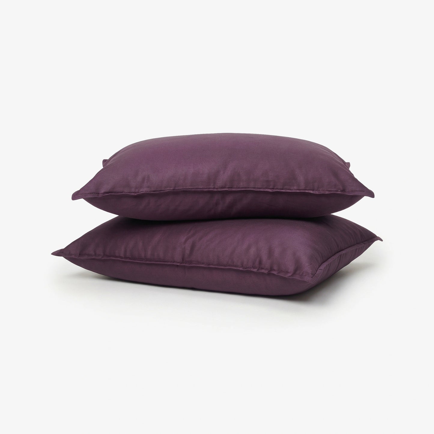 Egyptian Cotton Pillow Covers- Set Of 2 - Plum