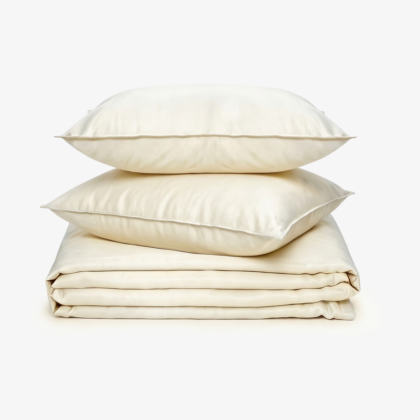 ZARF Italian Staple Weave Bedsheet With 2 Solid Pillowcases - Porcelain