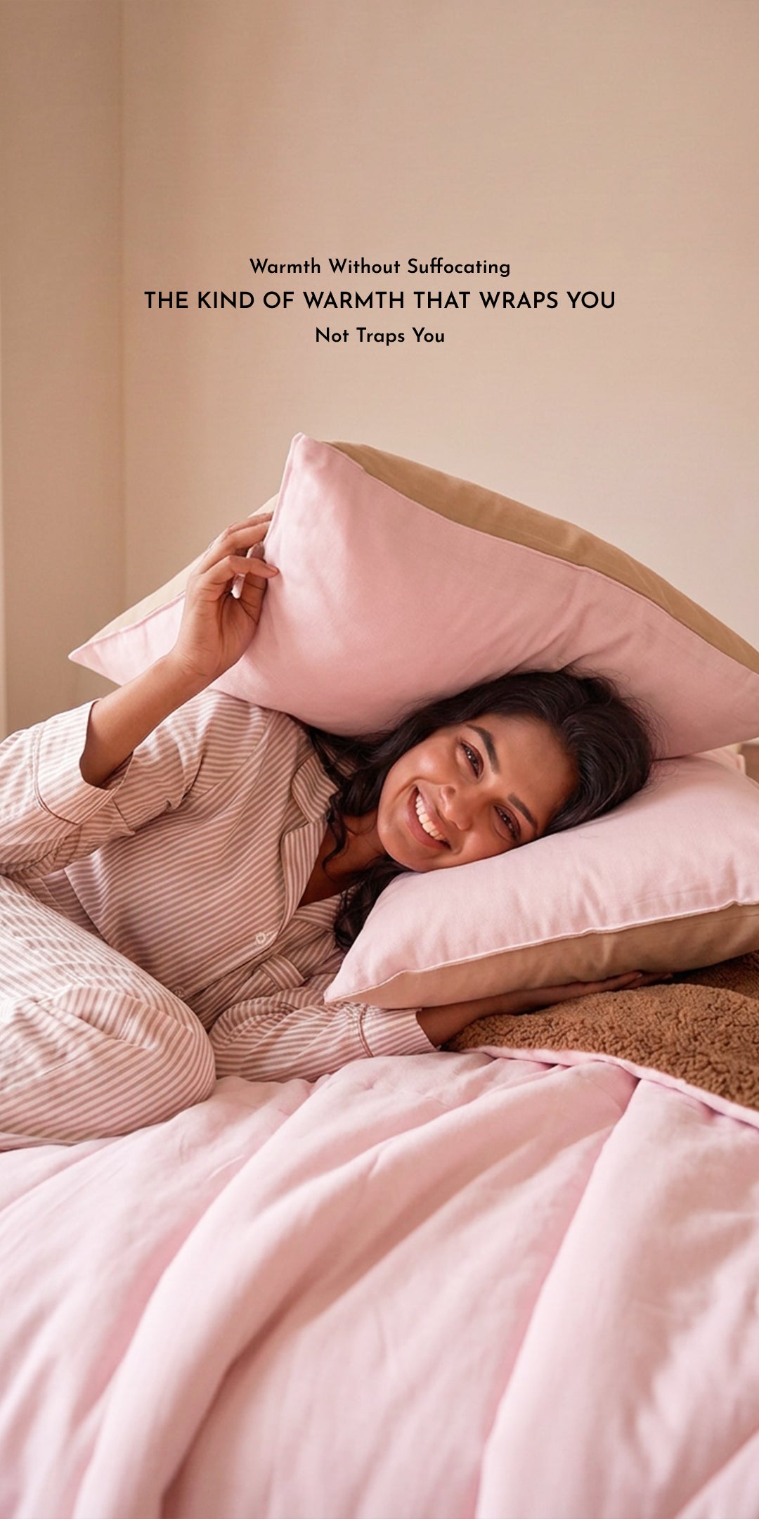 Zarf Reversible Quilt For Single Size Bed With 2 Pillow Covers and 1 Cushion Cover - Primrose