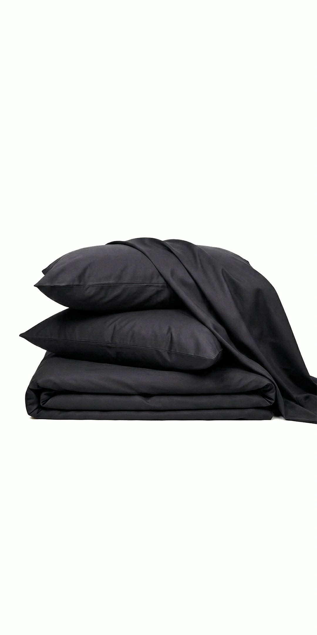 Zeries Egyptian Cotton Bedsheets With 2 Pillow Cases & 2 Cushion Covers - Raven