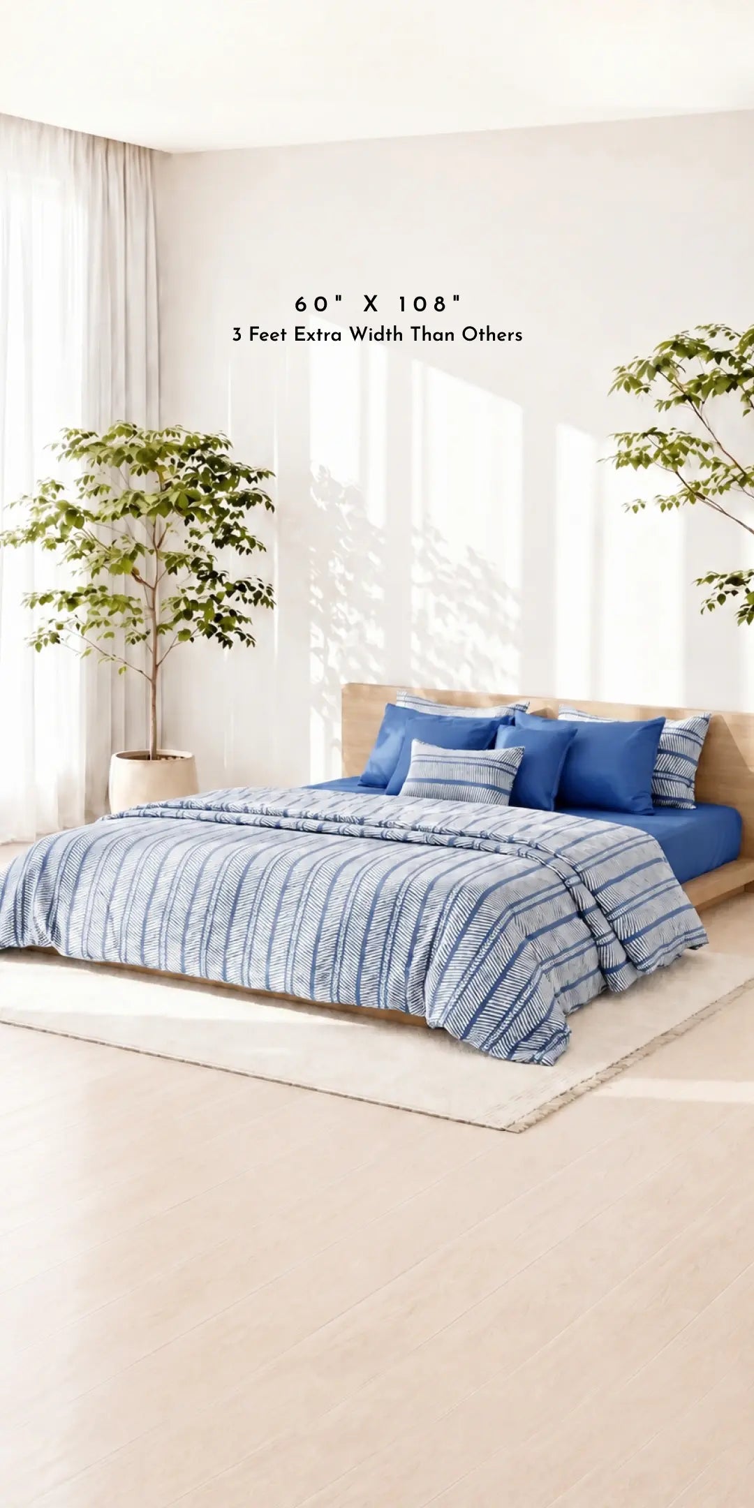 Zarf AC Comforter With 2 Pillow Cases and 1 Breakfast Pillow For Single Size Bed- Reef
