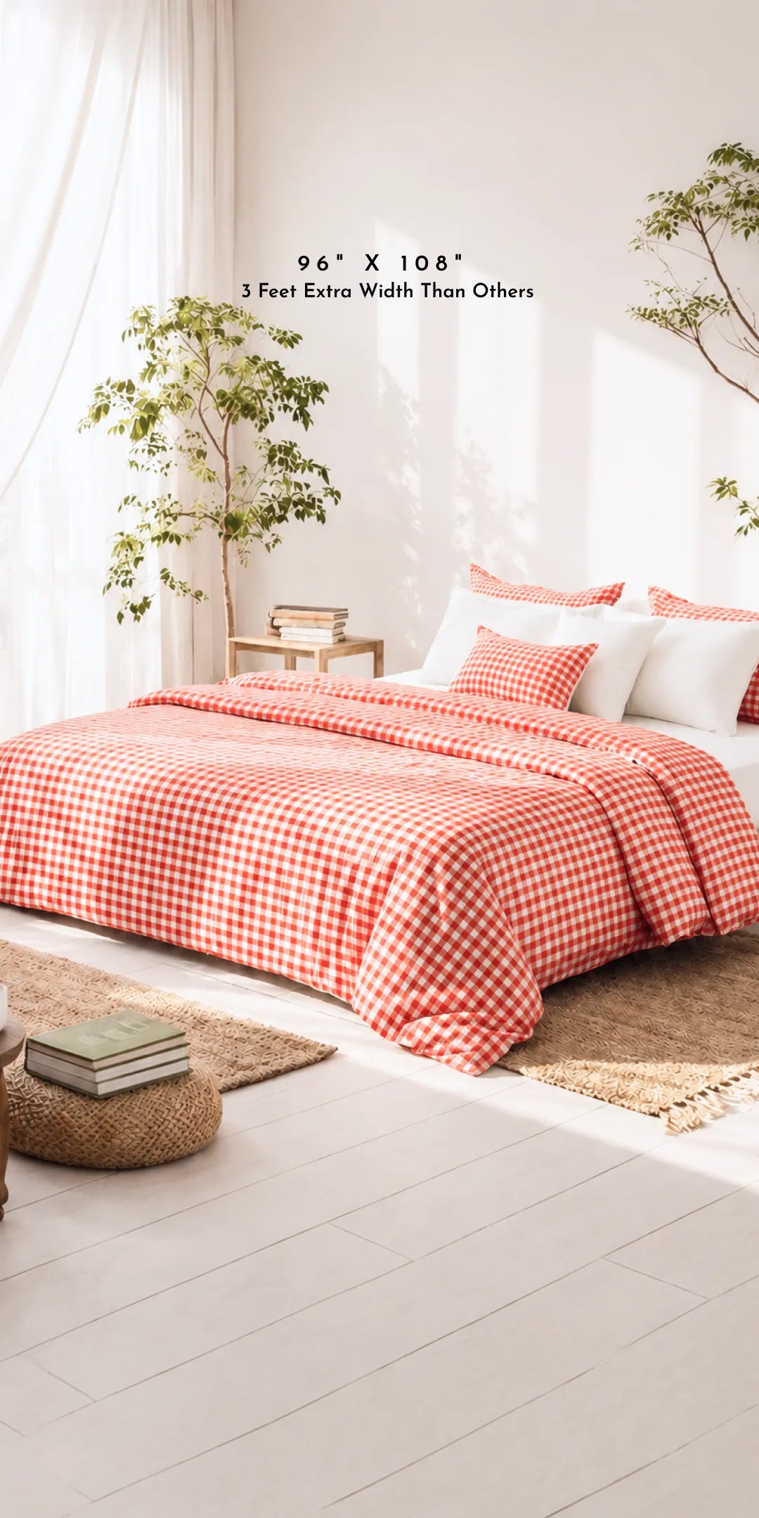 Linen Blend AC Comforter With 2 Pillow Cases and 1 Breakfast Pillow - Rosabelle