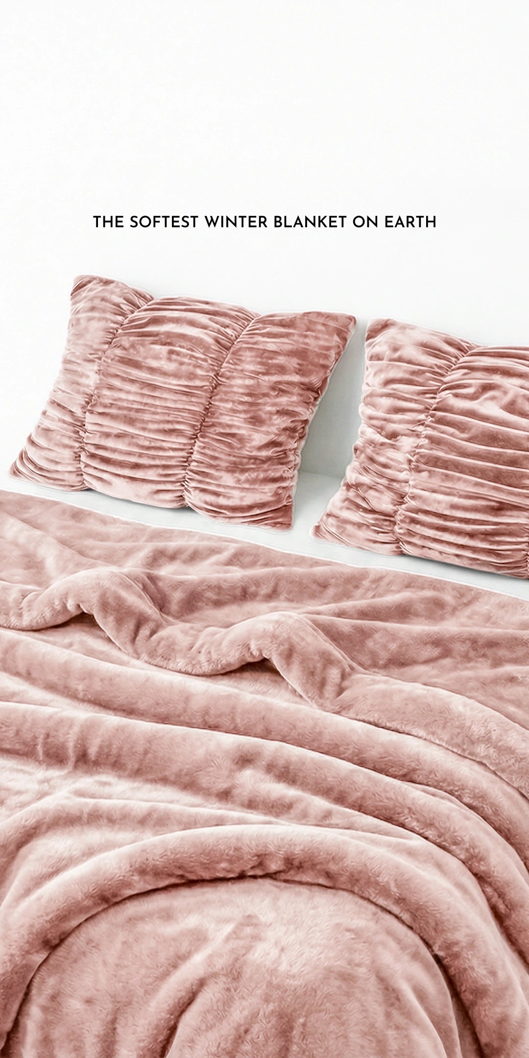 Zarf Ultra-Warm Luxury Winter Blanket With Two Cushion Covers - Roseate