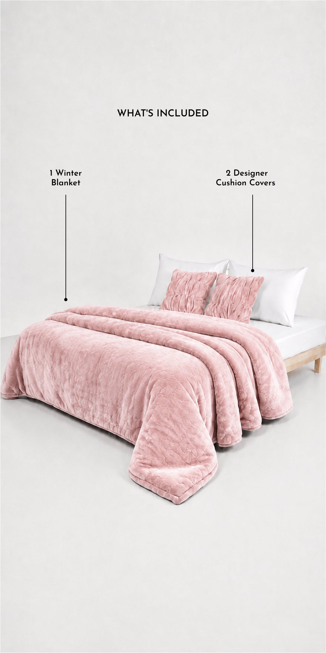 ZARF Ultra-Warm Luxury Winter Blanket For Single Size Bed - Roseate