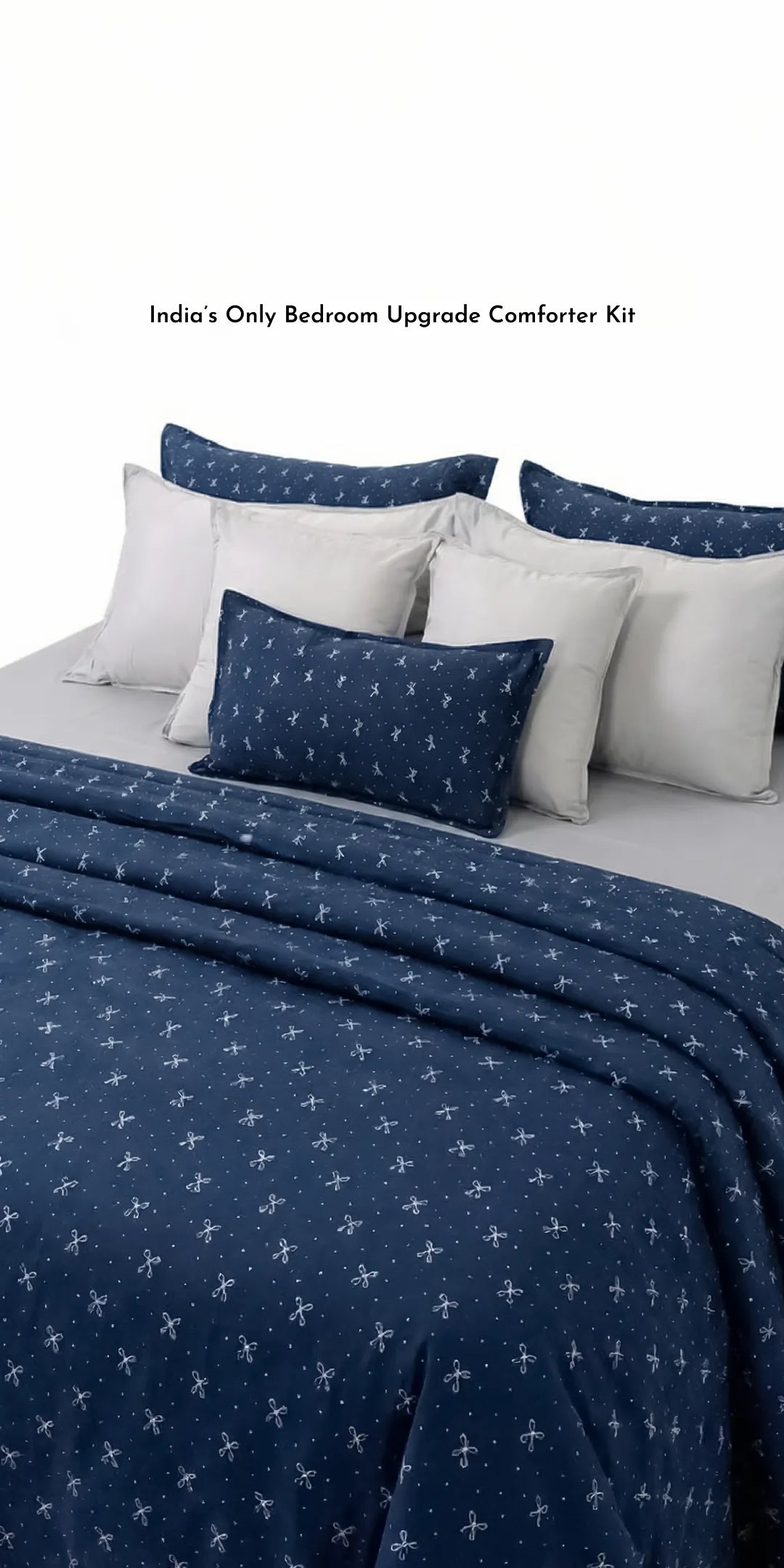 Zarf Linen Blend Bedding Set Of 9 - Ruban