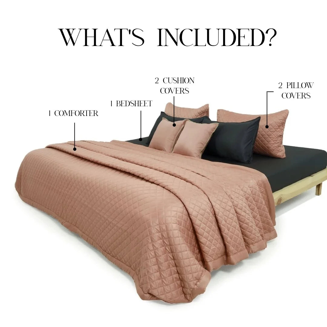 Zarf California AC Comforter Bedding Set Of 6 - Sakura