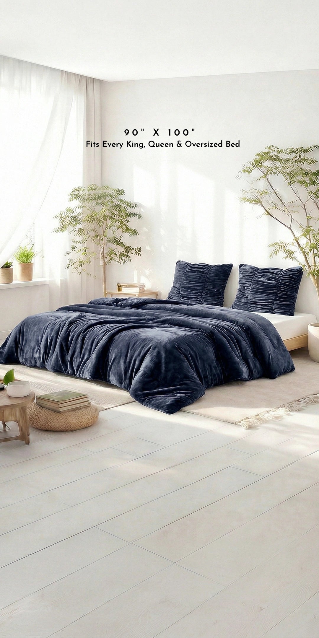 Zarf California King Size Reversible Quilt With 2 Cushion Covers - Sable