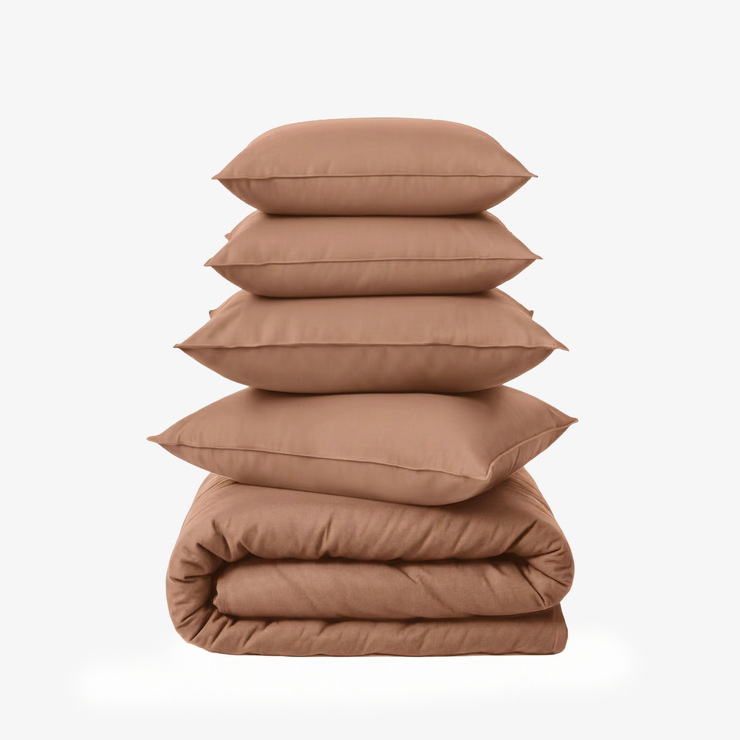 Zeries California King Size  Quilt With 2 Pillow Cases & 2 Cushion Covers - Sand Dune