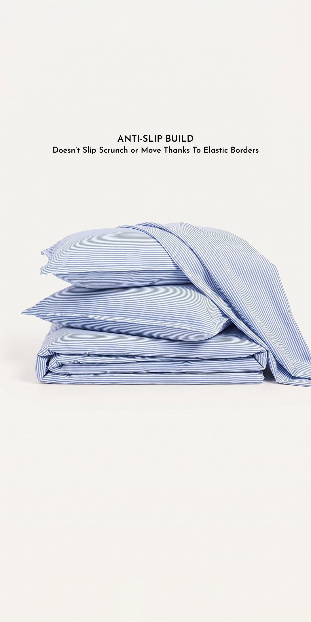 ZERIES PERCALE WEAVE EGYPTIAN COTTON FITTED BEDSHEET WITH 2 PILLOW CASES - Santorini