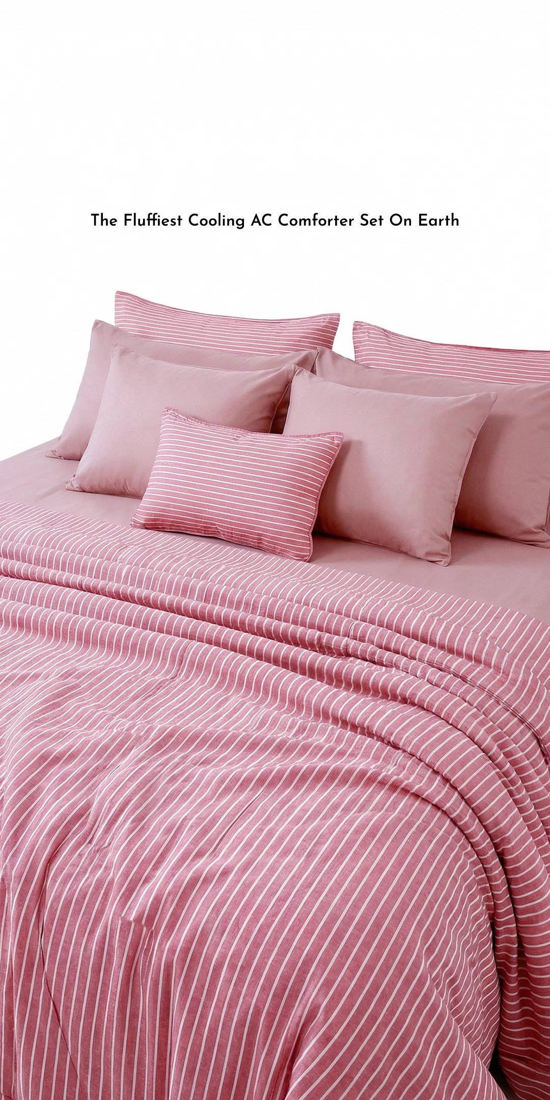 Linen Blend AC Comforter With 2 Pillow Cases and 1 Breakfast Pillow - Sero