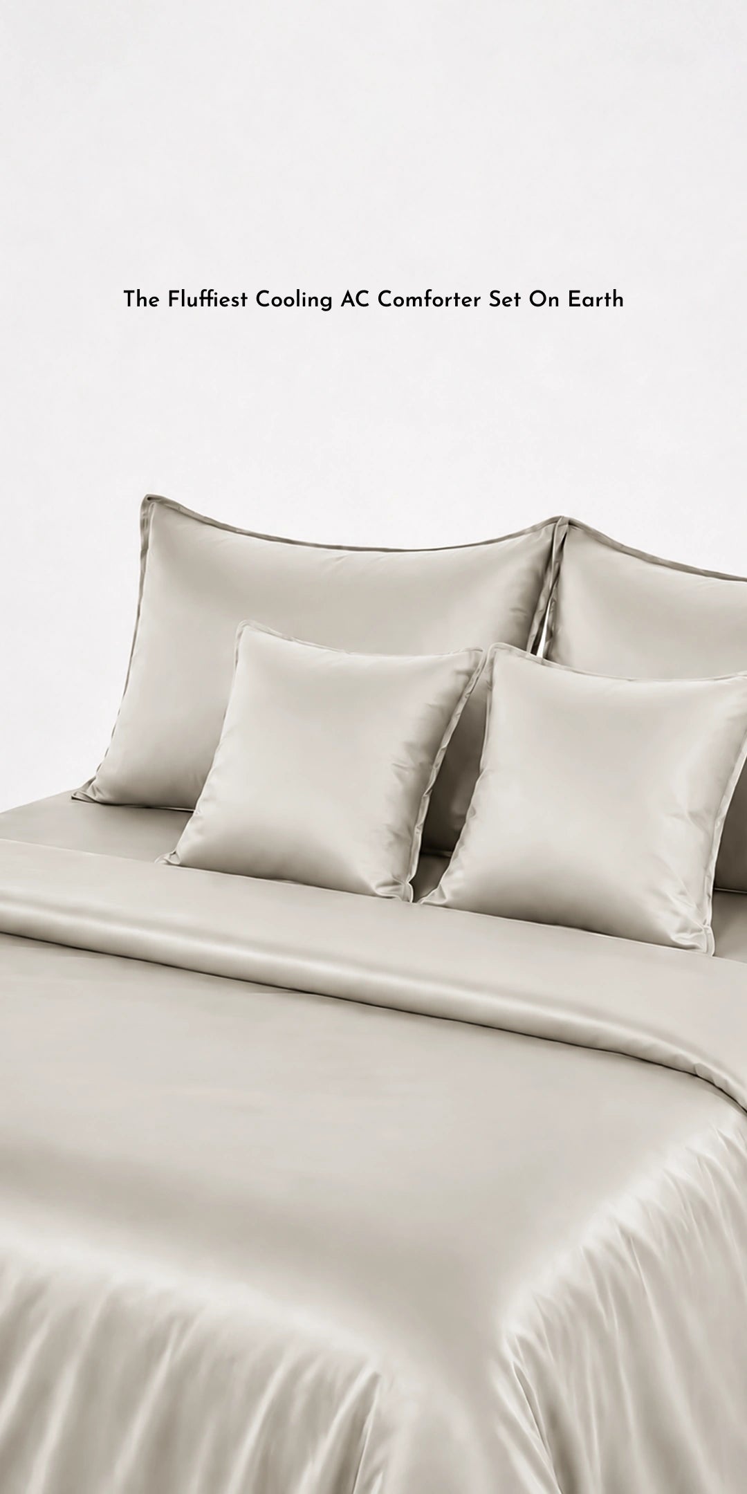 ZARF Egyptian Cotton Comforter For Single Size Bed With 2 Pillowcases & 2 Cushion Covers - Shell